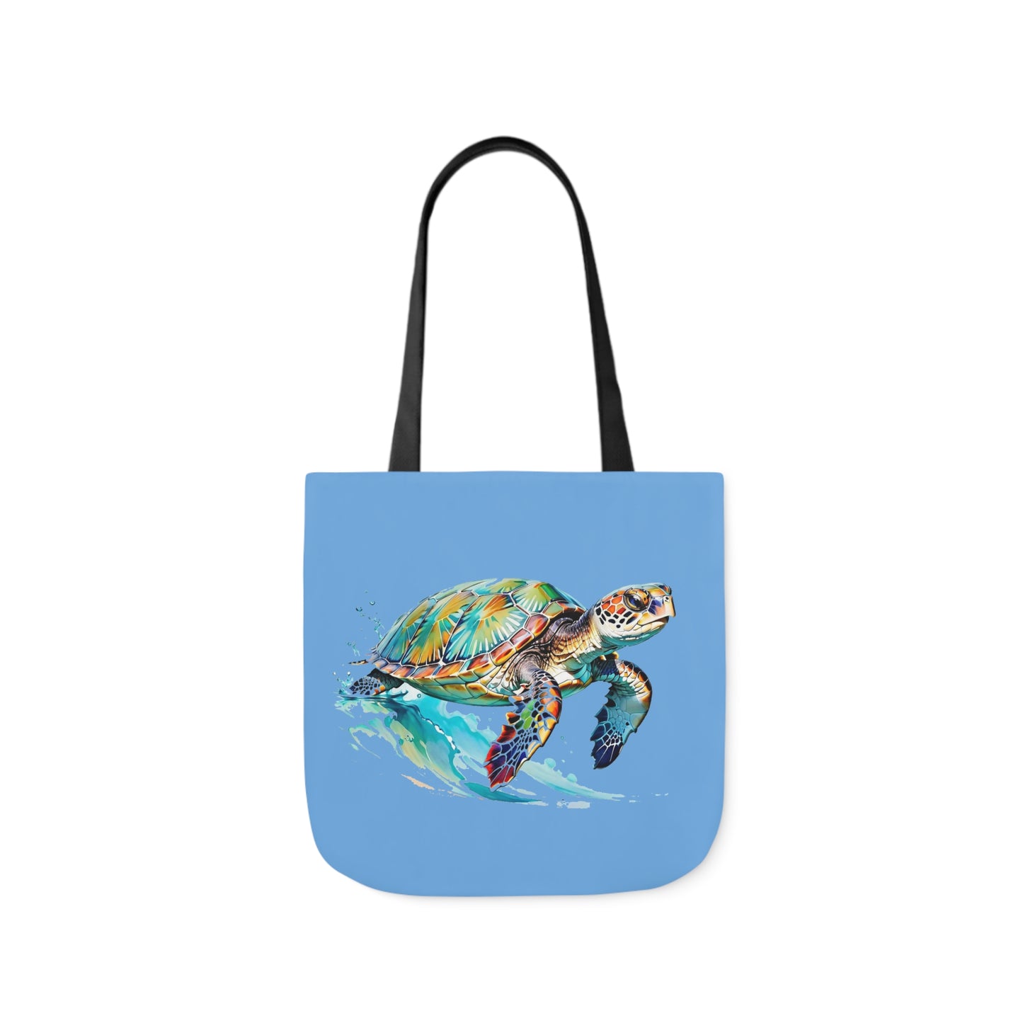 Turtle - Canvas Tote Bag, 5-Color Straps