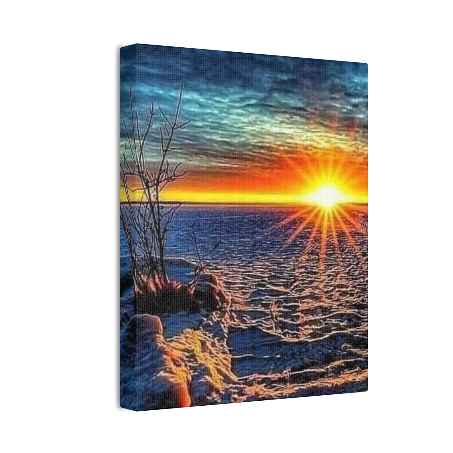Sunrise on the Ocean - Canvas Stretched, 0.75"