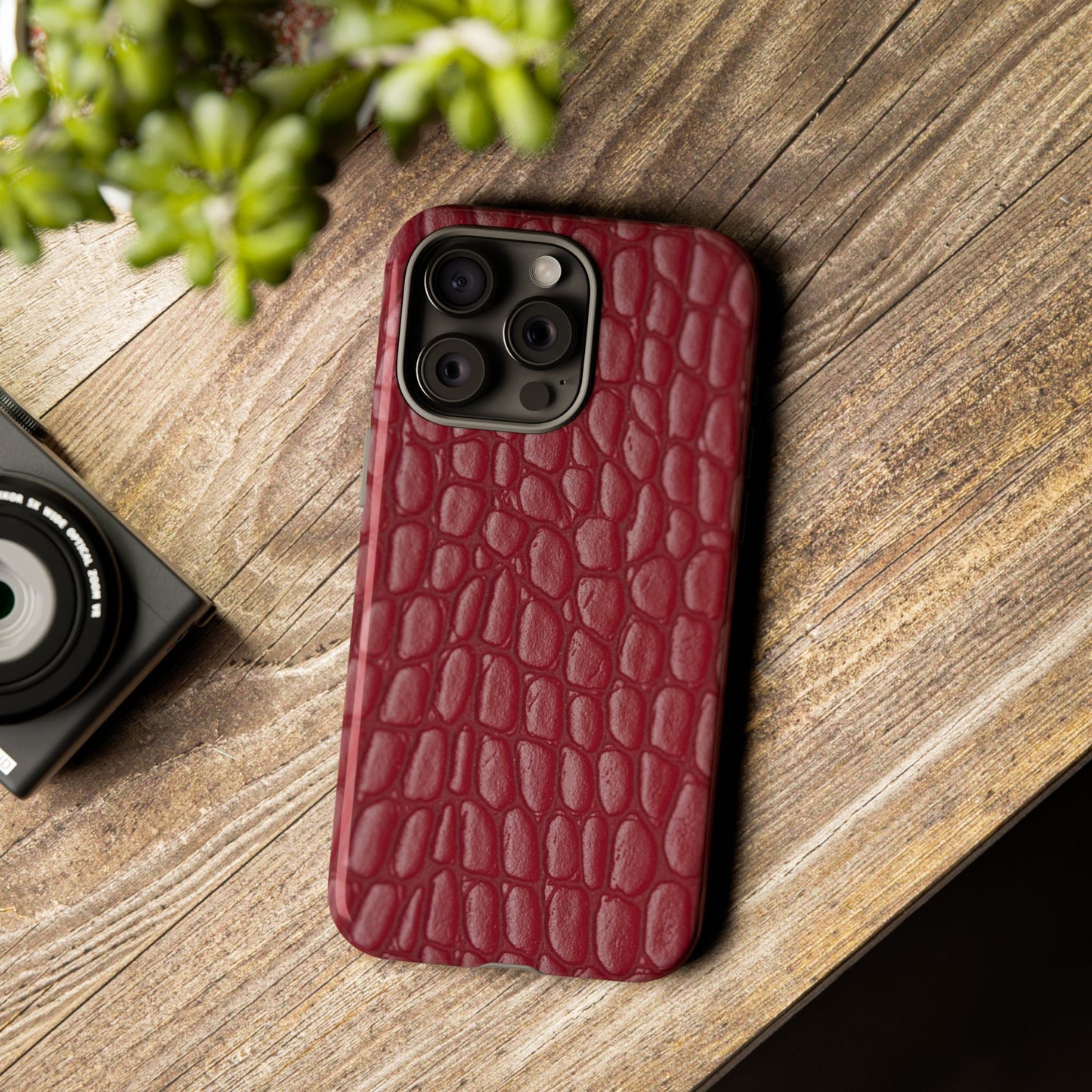 Red Leather - Tough Cases - Whimsical Phone Cases