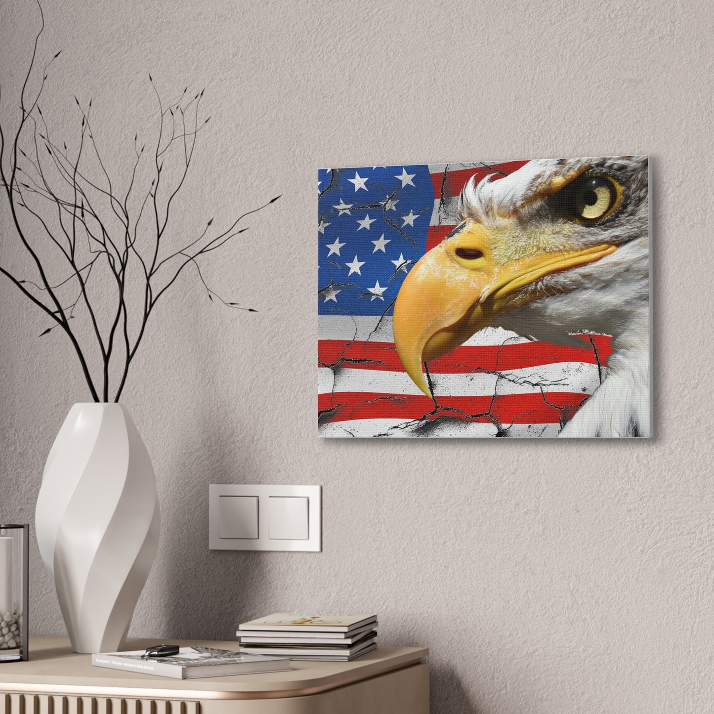 American Eagle - Canvas Stretched, 0.75" -  Military