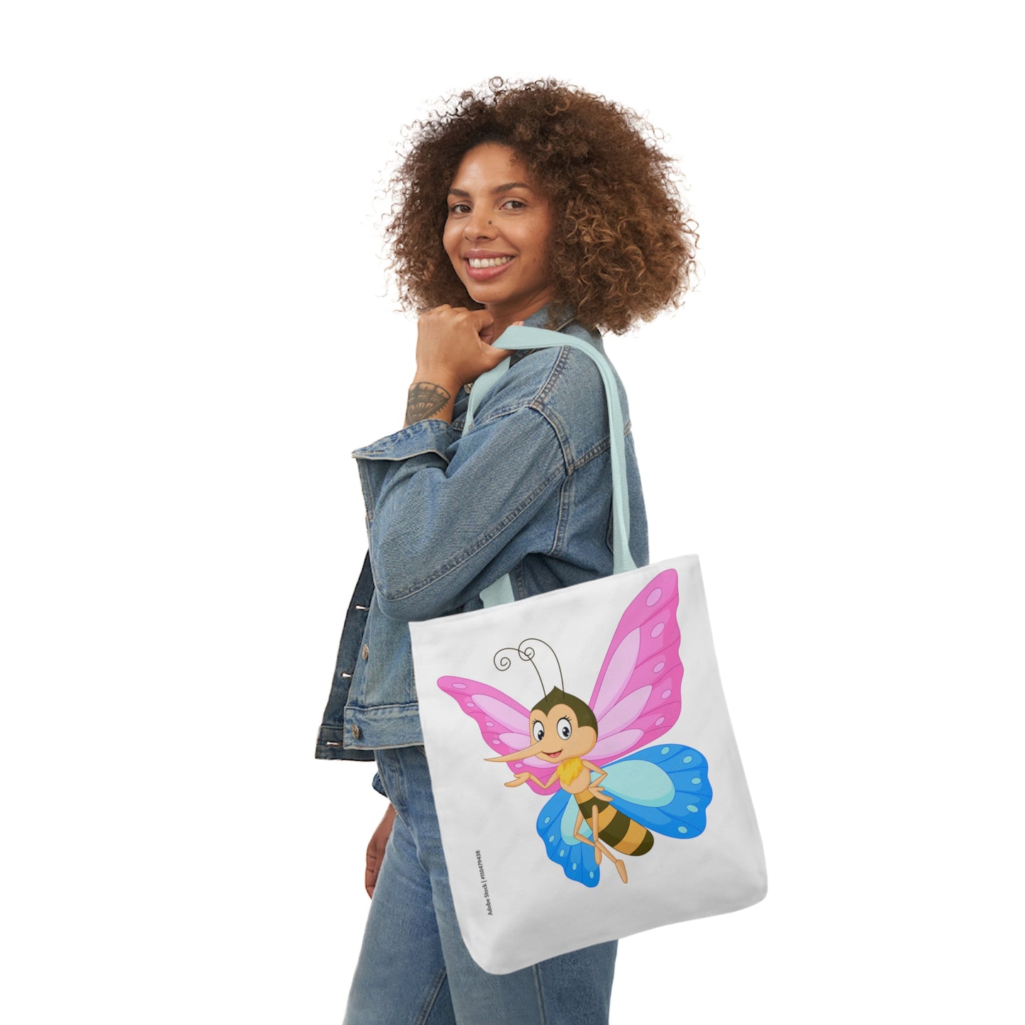 Fairy Bug - Canvas Tote Bag, 5-Color Straps