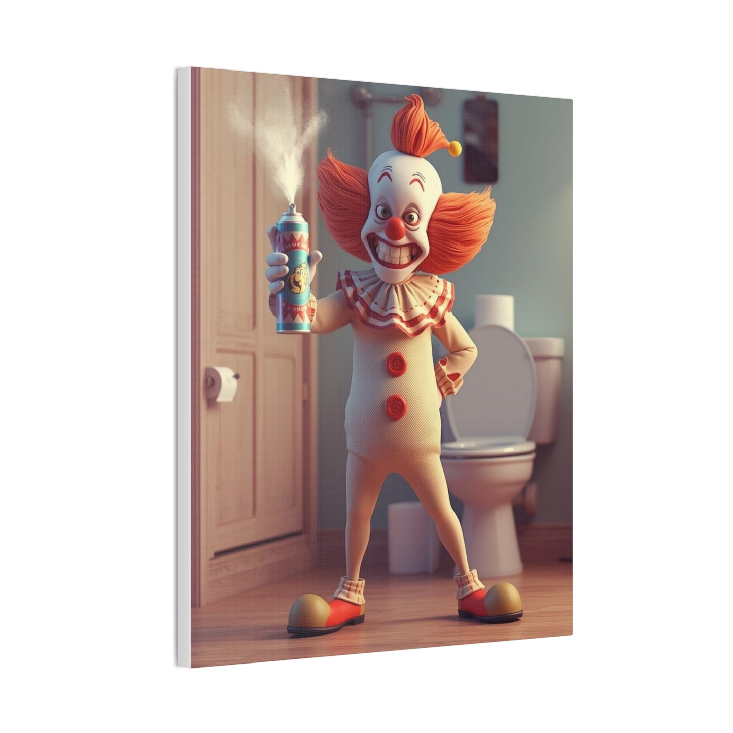 Clown - Canvas Stretched, 0.75" - Wall art 2026 - Bathroom Humor