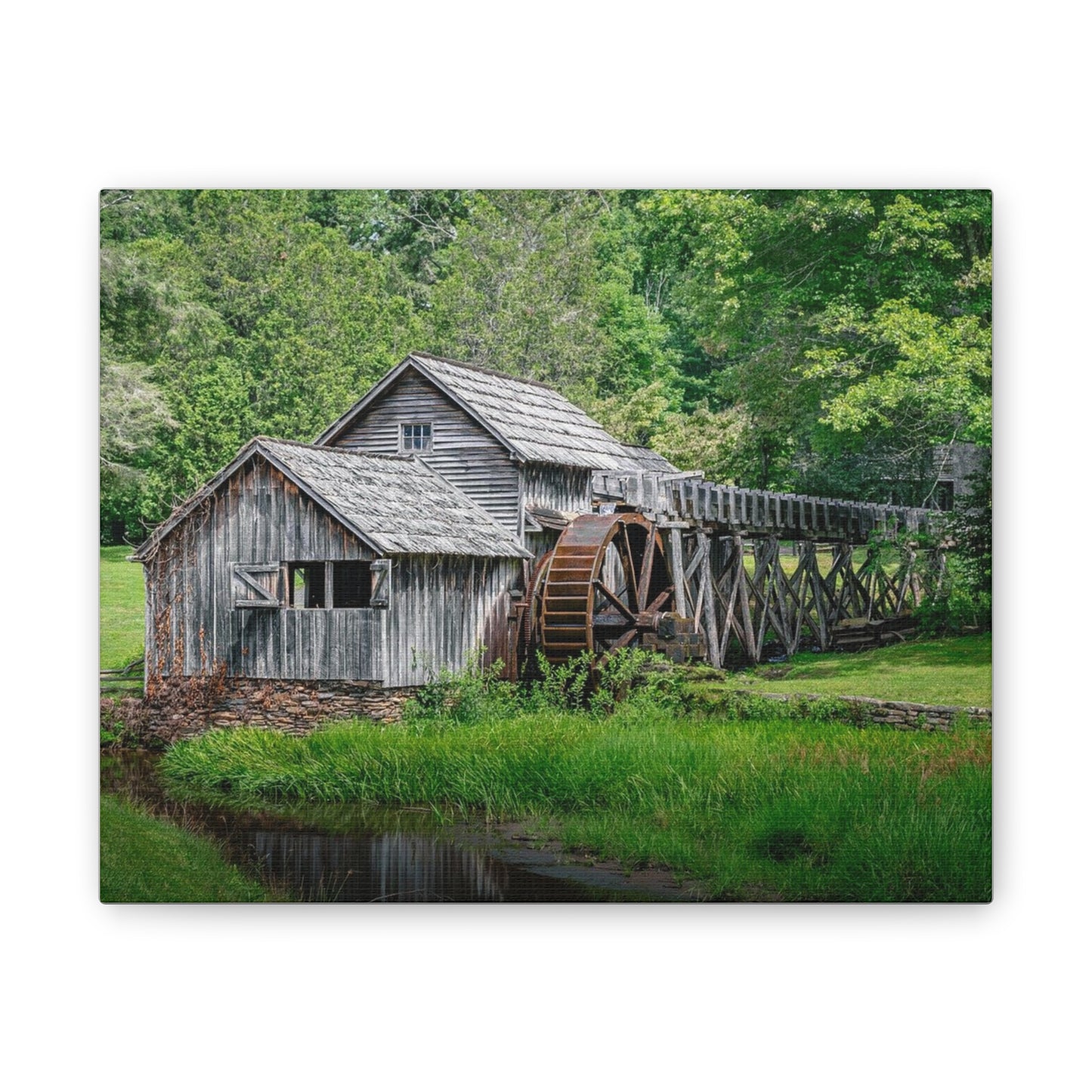 Water Wheel - Canvas Stretched, 0.75"