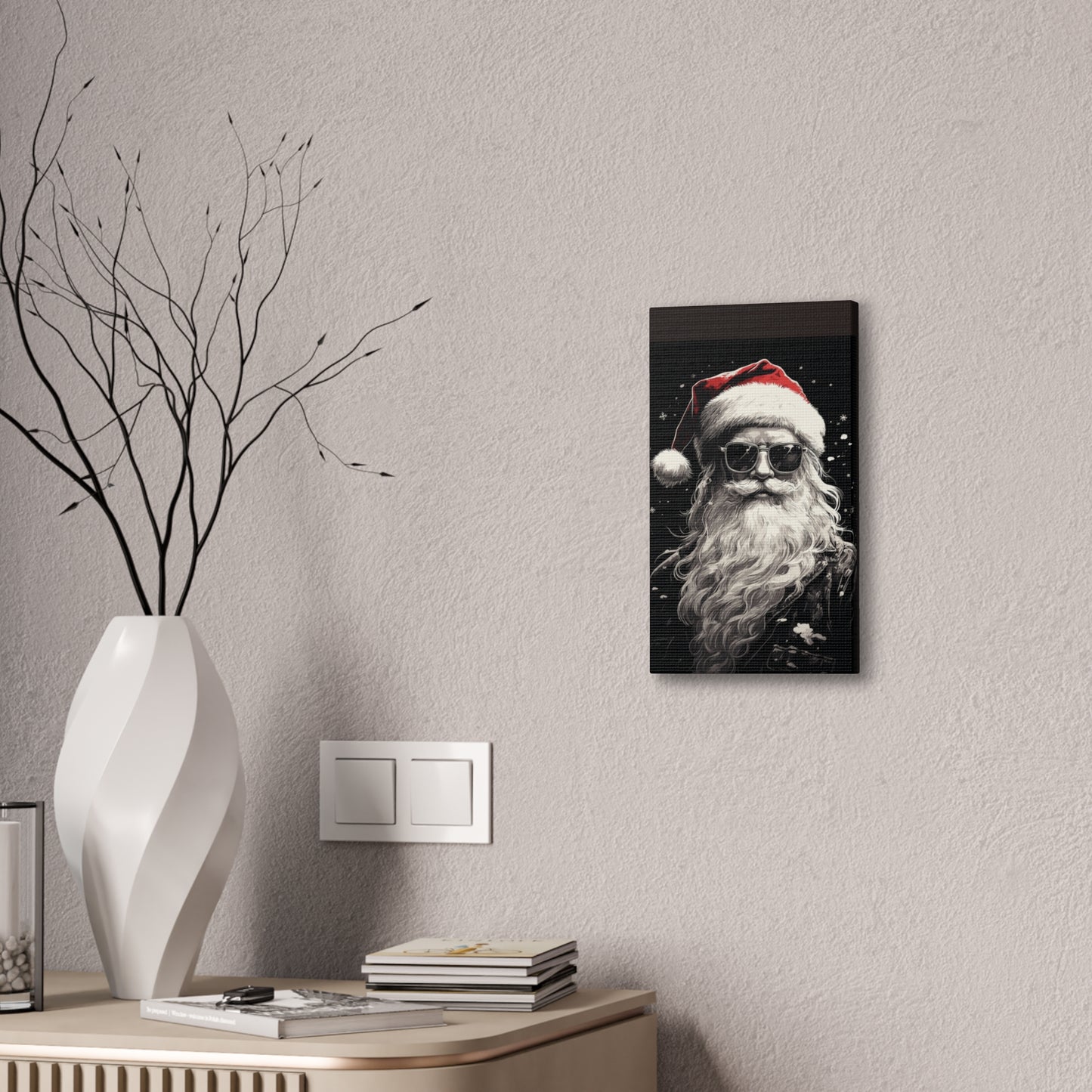 Hip Santa - Canvas Stretched, 0.75" - Christmas