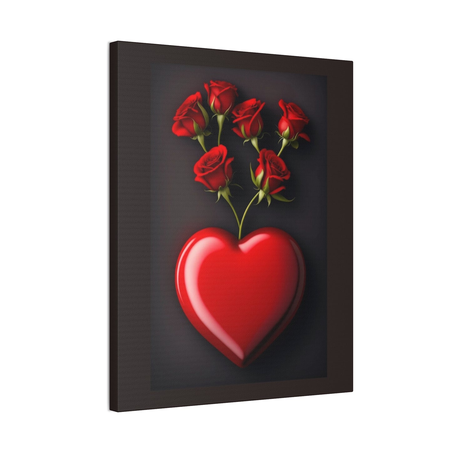 Heart and Roses - Canvas Stretched, 0.75" - Mother's Day