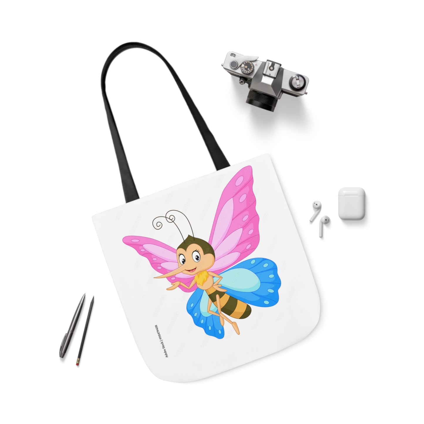 Fairy Bug - Canvas Tote Bag, 5-Color Straps