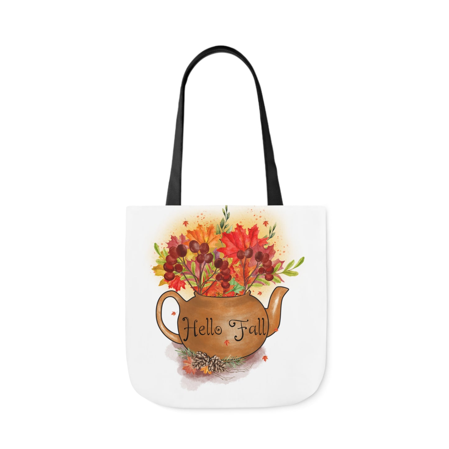 Hello Fall - Canvas Tote Bag, 5-Color Straps