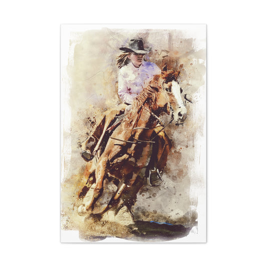 Barrel Racer - Canvas Stretched, 0.75" - Mother's Day