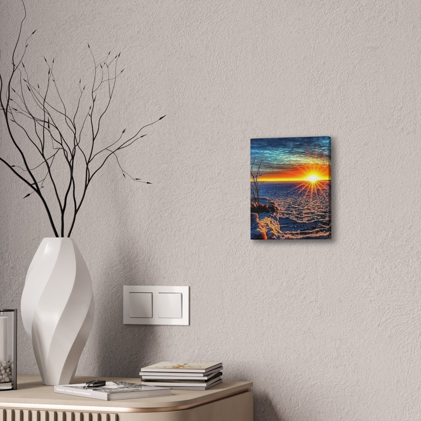 Sunrise on the Ocean - Canvas Stretched, 0.75"