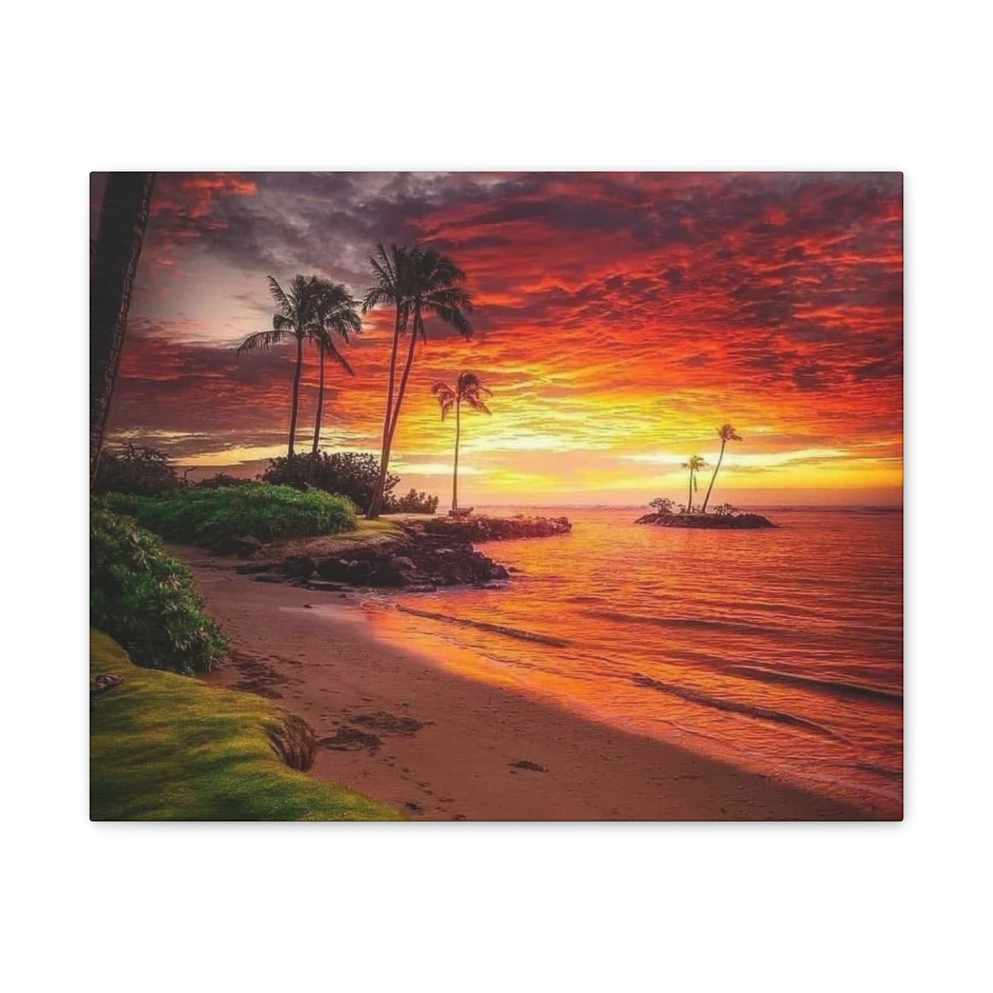 Sunset Island - Canvas Stretched, 0.75"