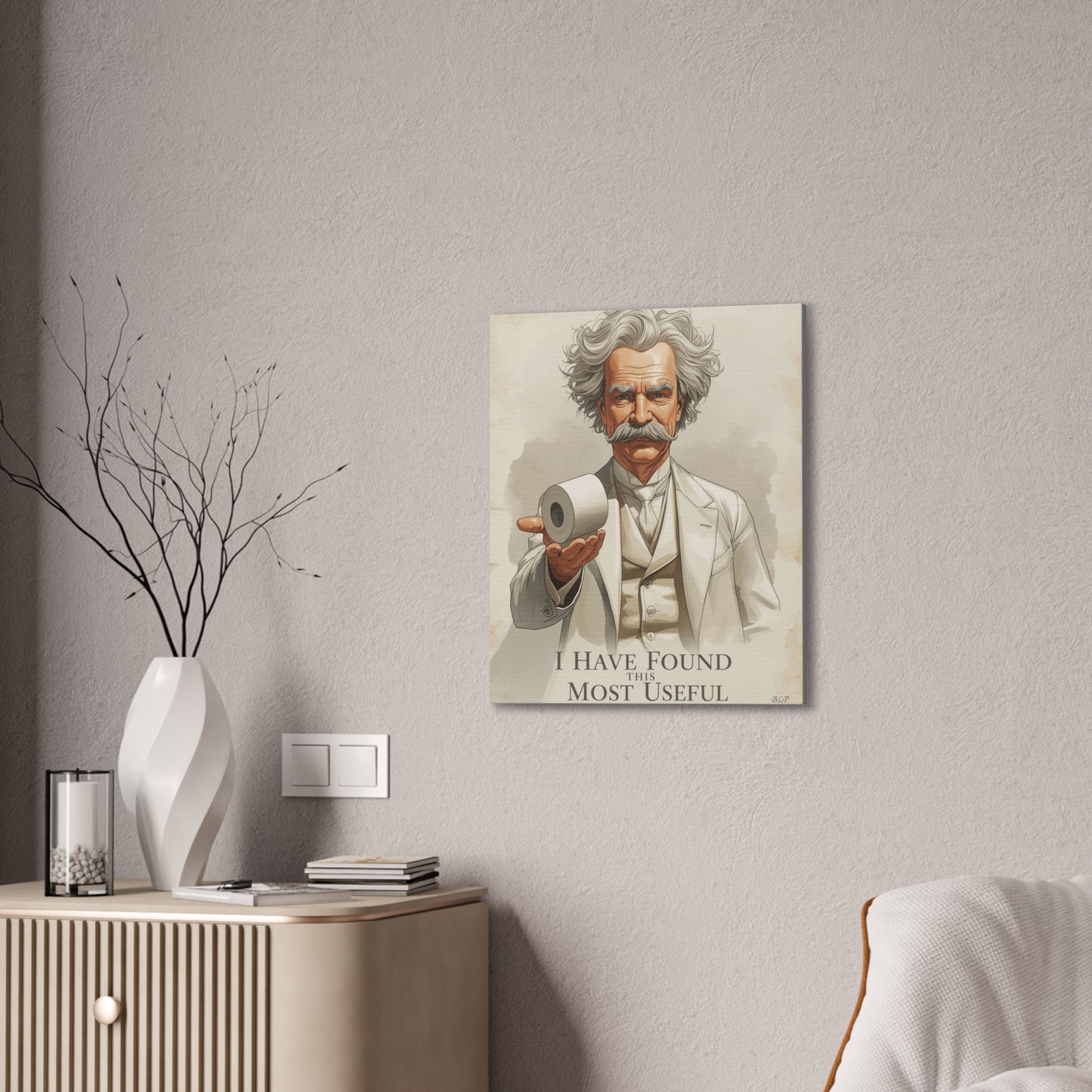 Twain - Canvas Stretched, 0.75" - 2026 Wall Art - Bathroom Humor