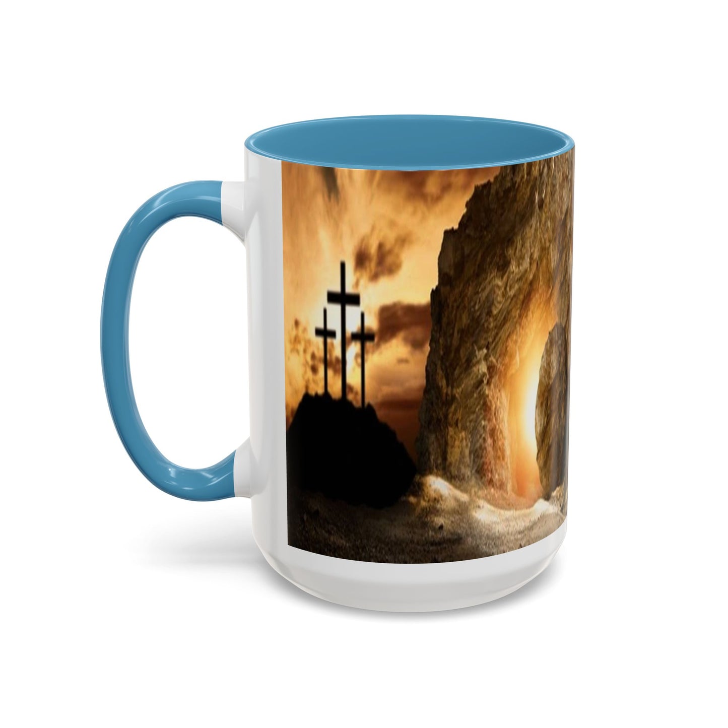 He is Risen -Accent Coffee Mug (11, 15oz) - Easter - Mother's Day - Father's Day