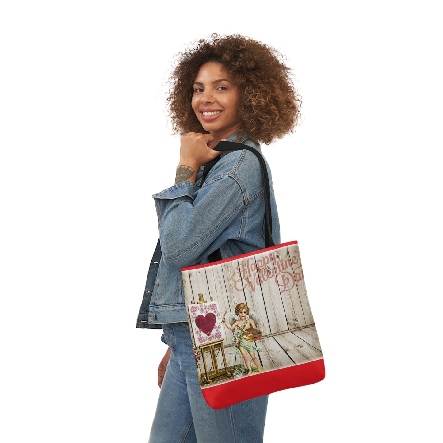 Valentines - Canvas Tote Bag, 5-Color Straps