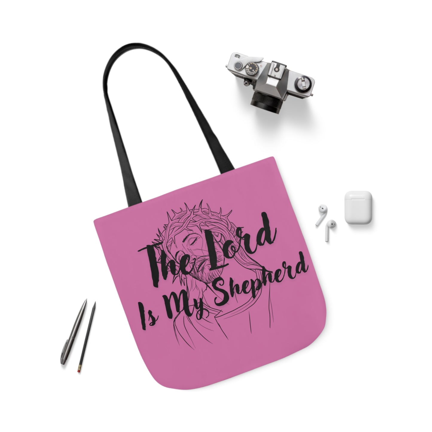 The Lord is My Shepherd - Canvas Tote Bag, 5-Color Straps - Religious