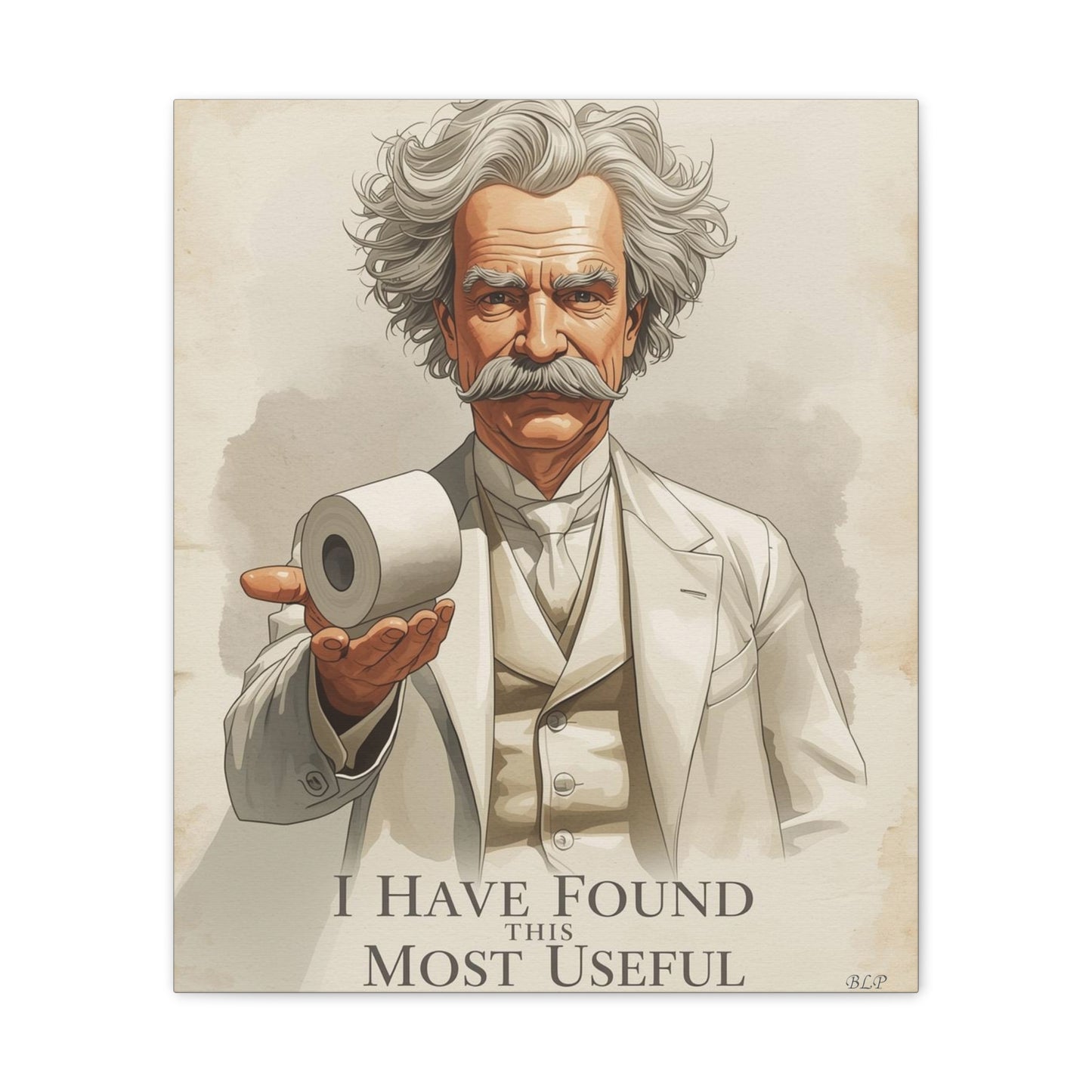 Twain - Canvas Stretched, 0.75" - 2026 Wall Art - Bathroom Humor