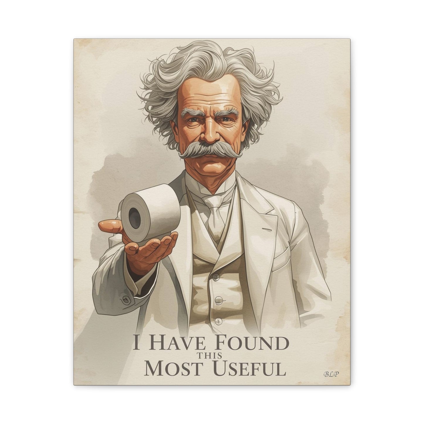 Twain - Canvas Stretched, 0.75" - 2026 Wall Art - Bathroom Humor