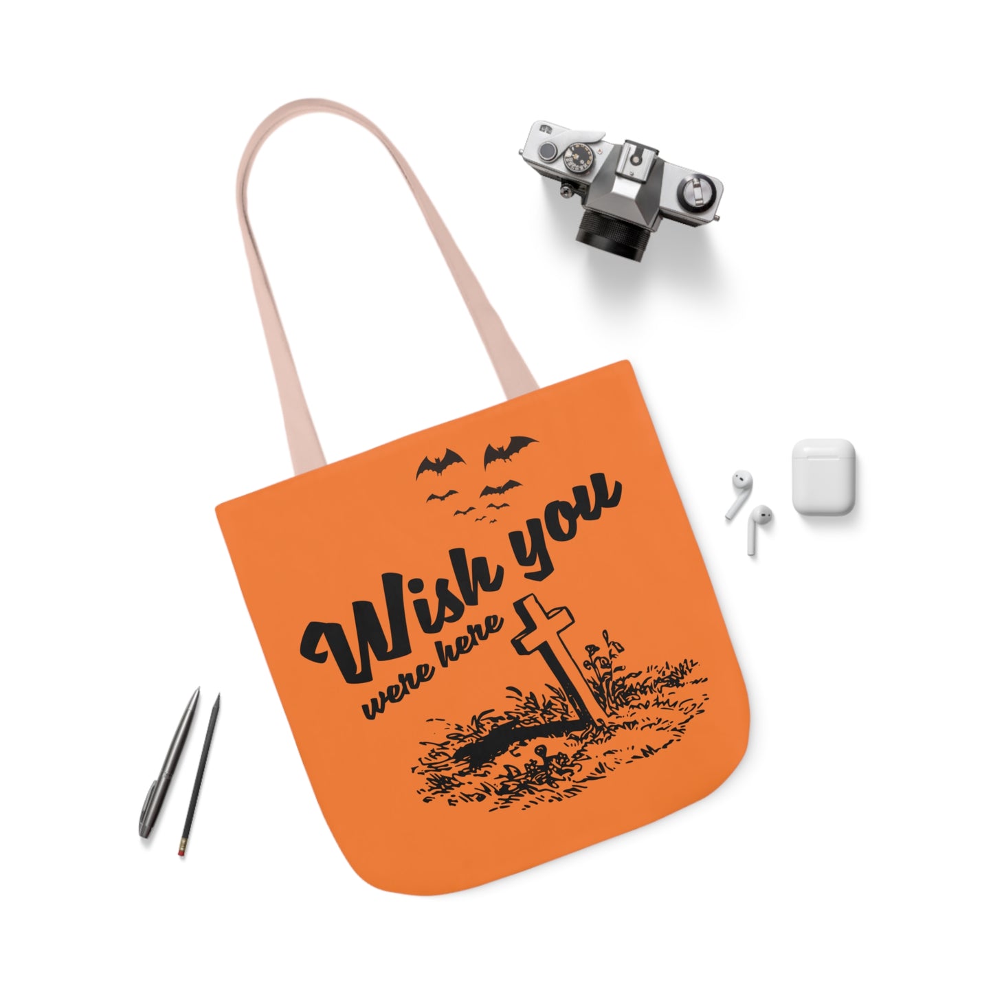 Wish you were here - Canvas Tote Bag, 5-Color Straps - Halloween