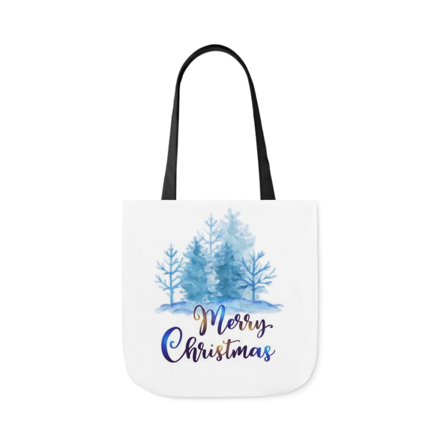 Merry Christmas - Canvas Tote Bag, 5-Color Straps - Christmas