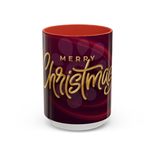 Merry Christmas - Accent Coffee Mug (11, 15oz) Christmas