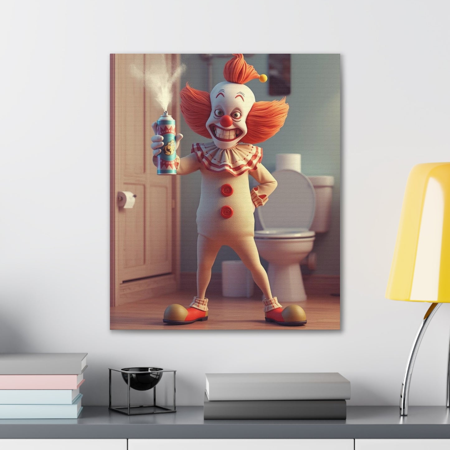 Clown - Canvas Stretched, 0.75" - Wall art 2026 - Bathroom Humor
