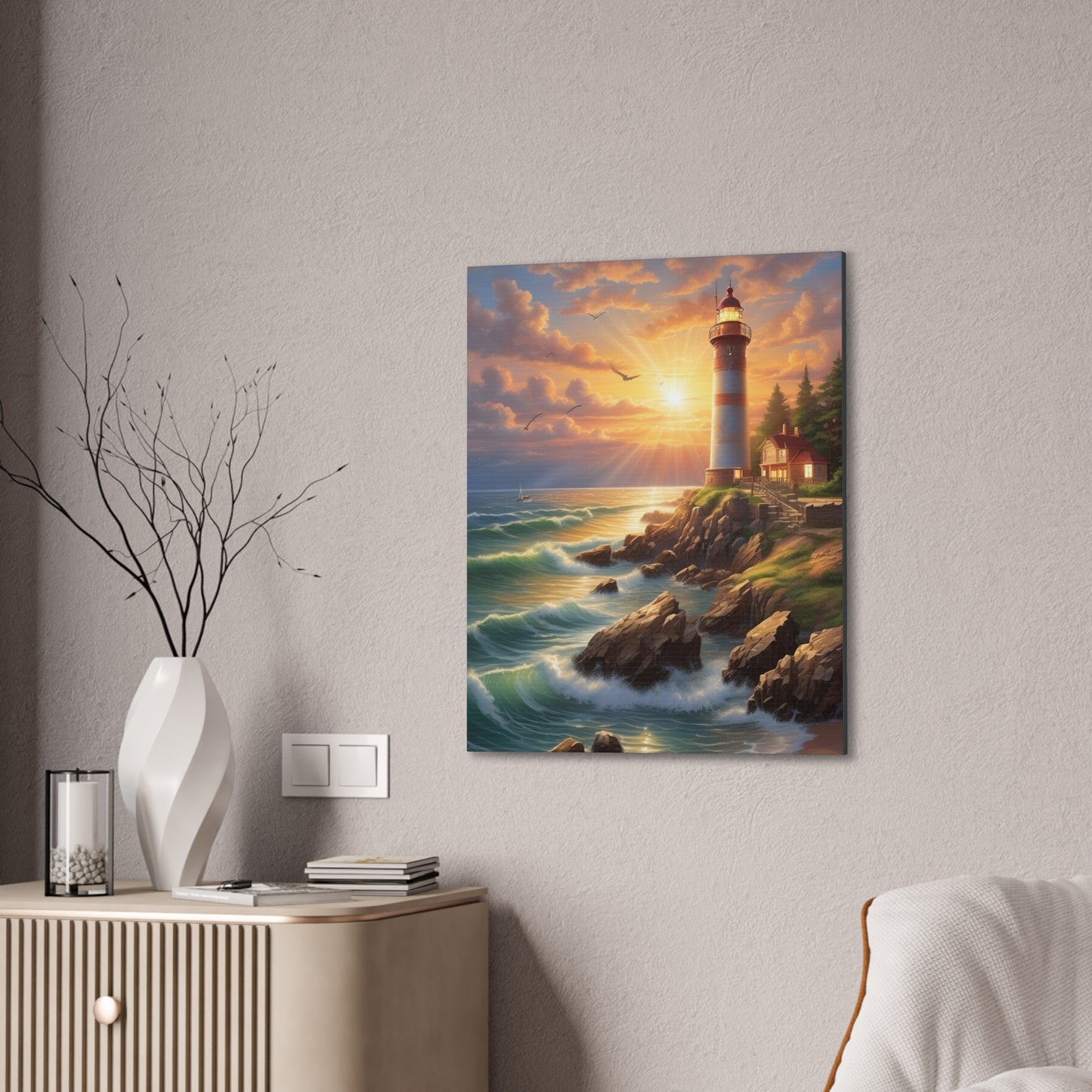 Light House - Canvas Stretched, 0.75"