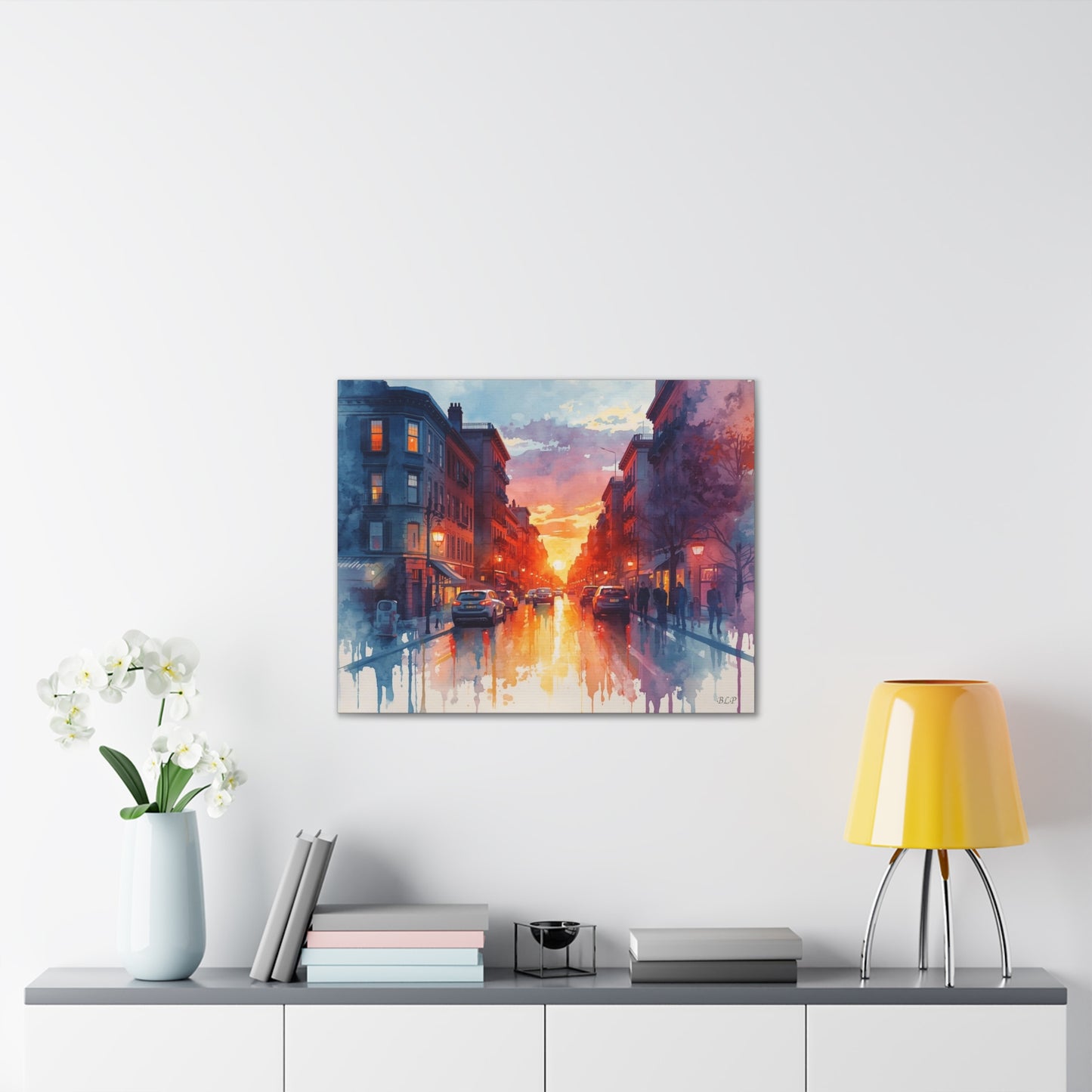 City Street - Canvas Stretched, 0.75" - 2026 Wall Art - Places