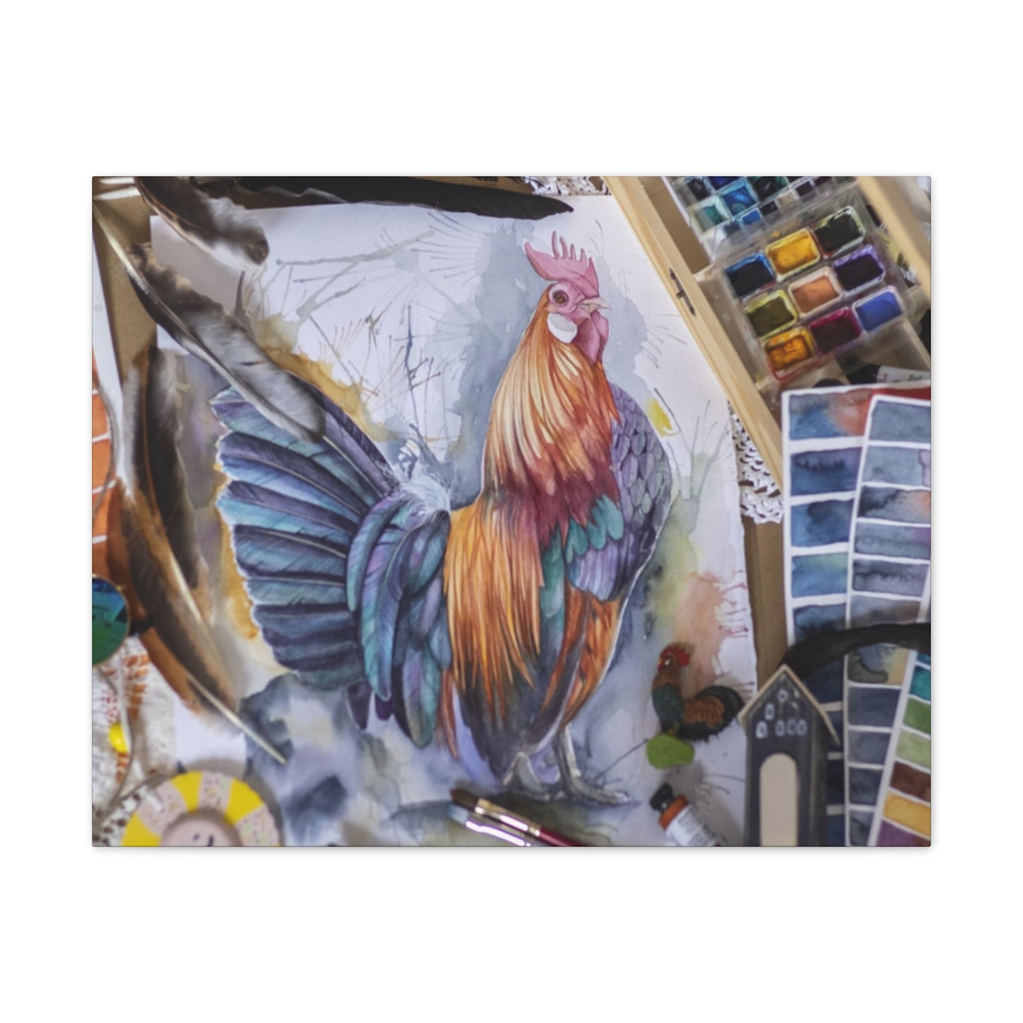 Rooster Art - Canvas Stretched, 0.75"