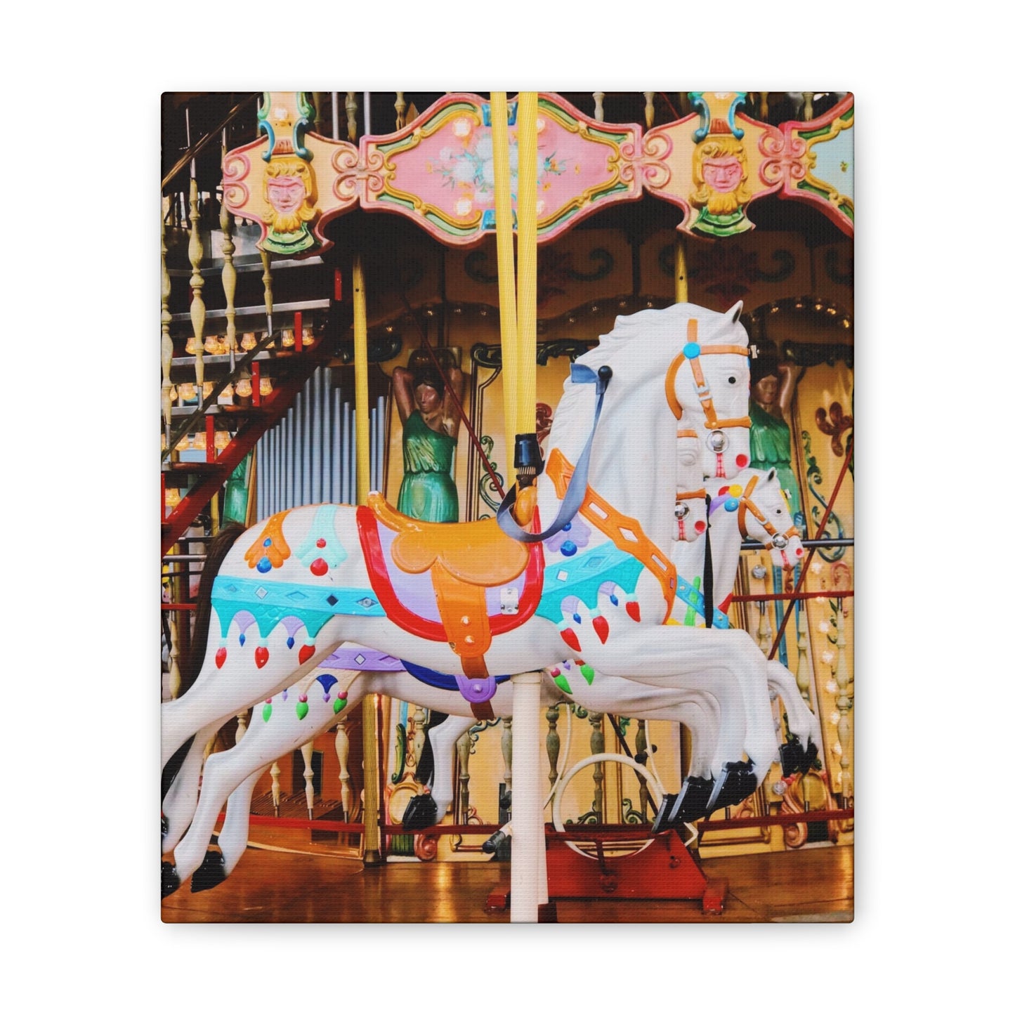 Carousel Horses - Canvas Stretched, 0.75"