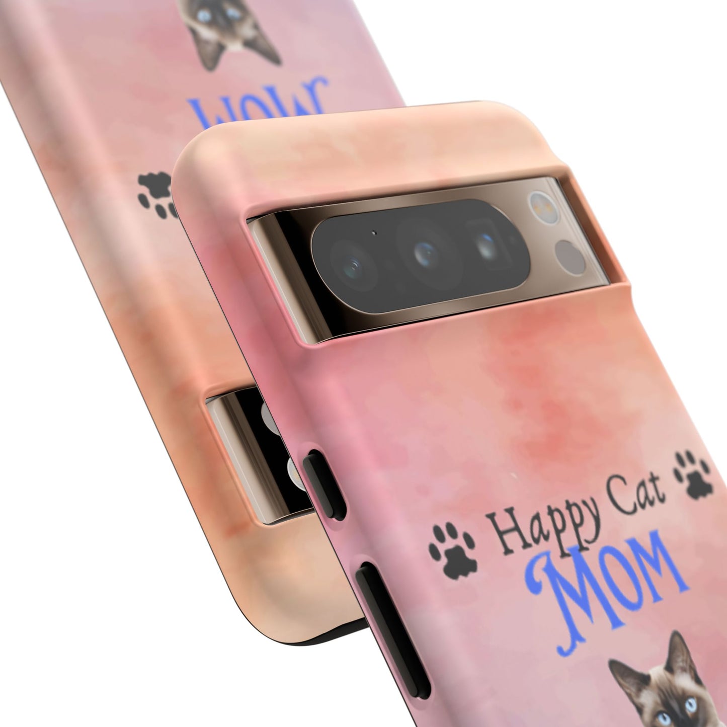 Happy Cat Mom - Personalized - Whimsical Phone Cases - Mother's Day