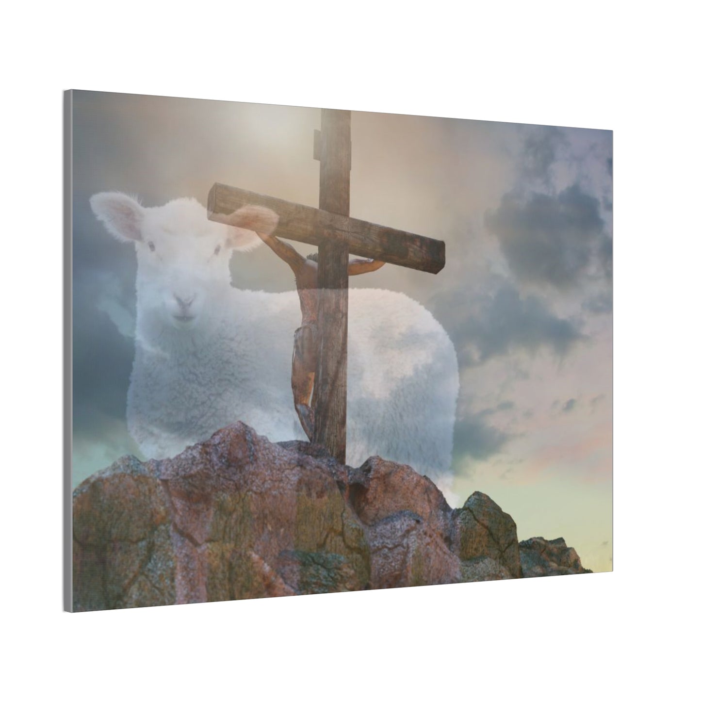 The Lamb of God - Canvas Stretched, 0.75" - Easter - Mother's Day - Father's Day