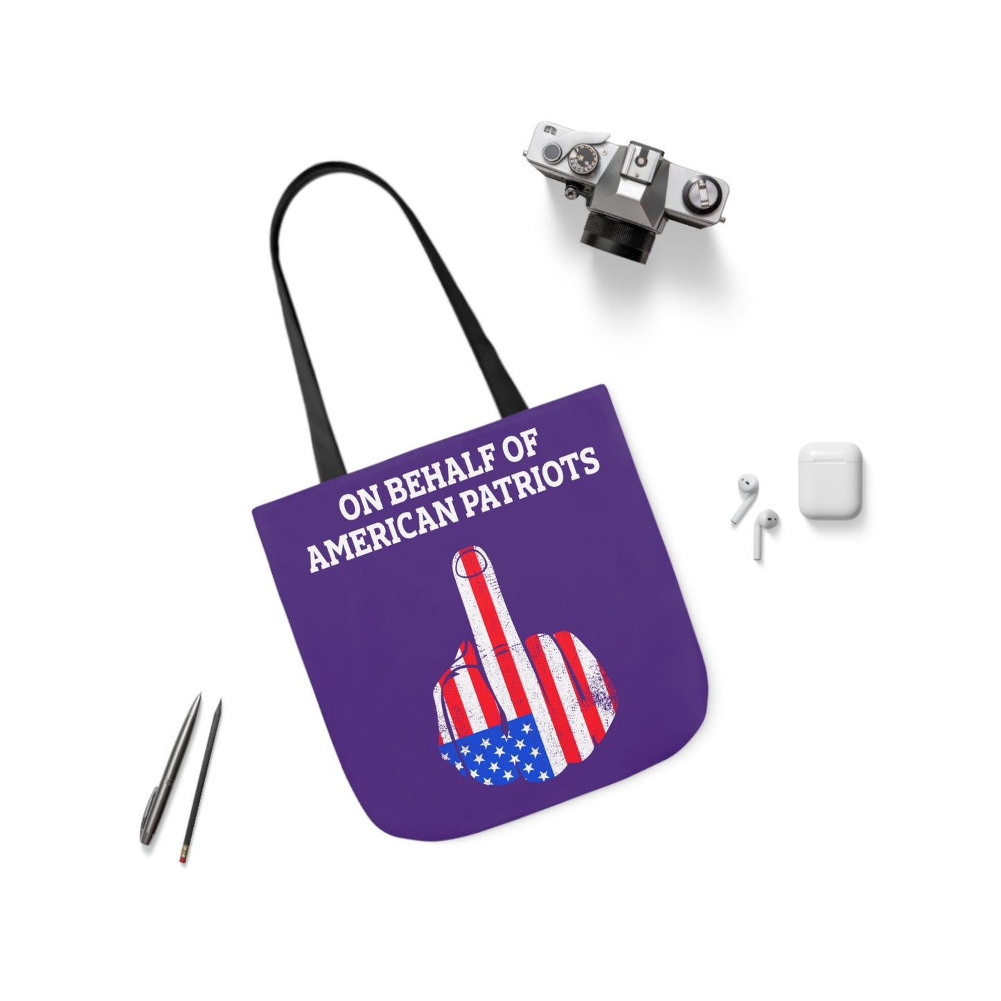 On Behalf - Canvas Tote Bag, 5-Color Straps veterans - Patriotic