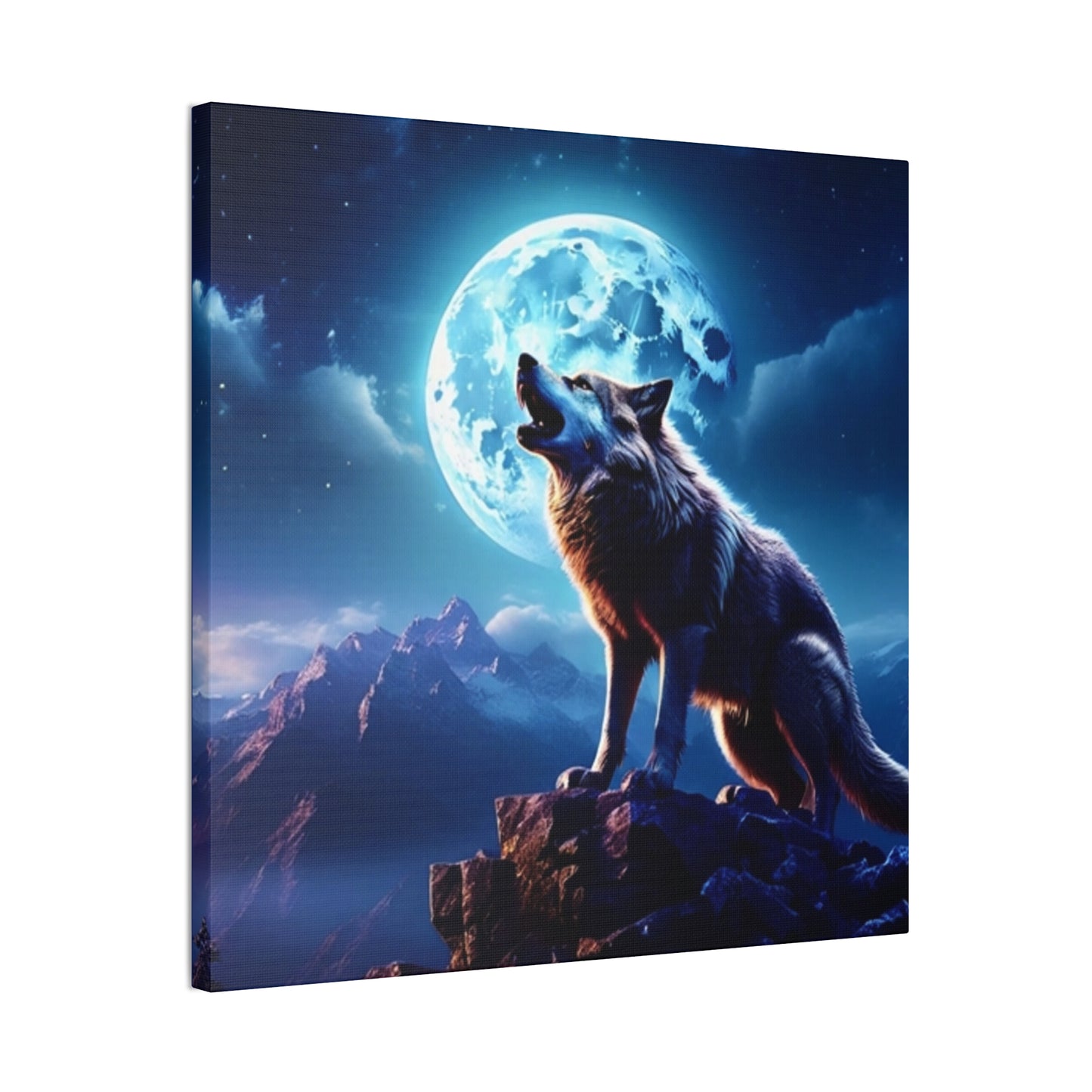 Howling Wolf - Canvas Stretched, 0.75"