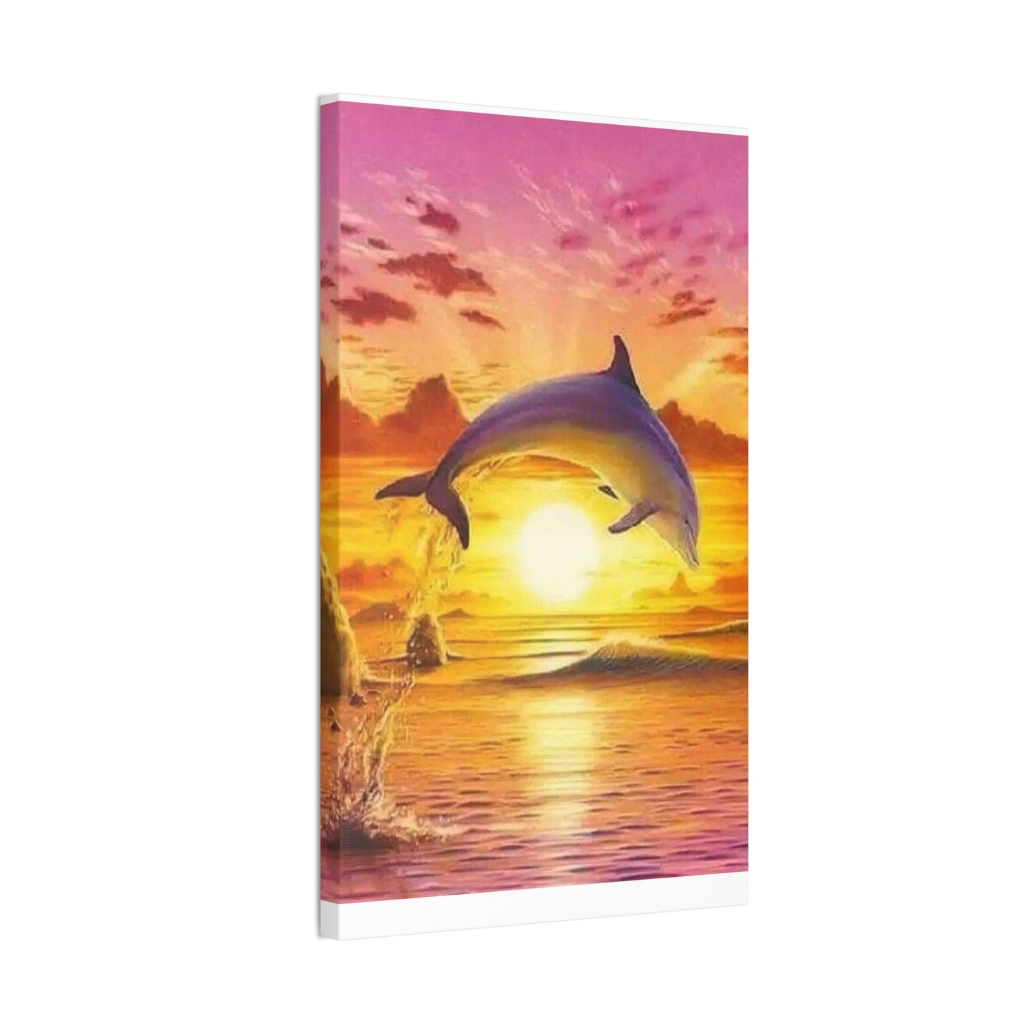 Dolphin - Canvas Stretched, 0.75"