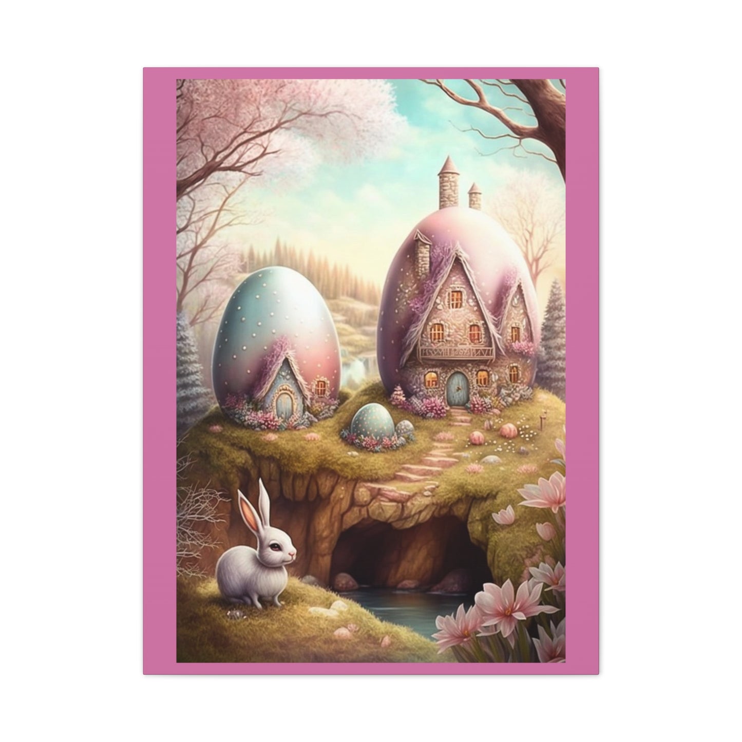 Bunny Hut - Canvas Stretched, 0.75" - Easter