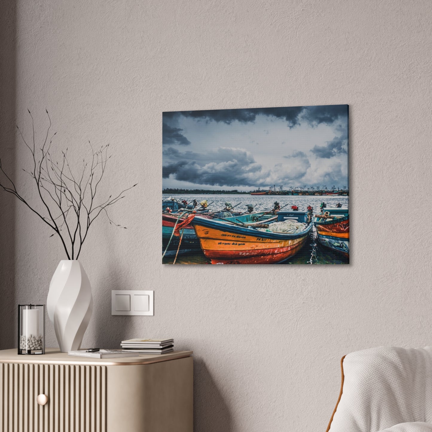 Boats - Canvas Stretched, 0.75"