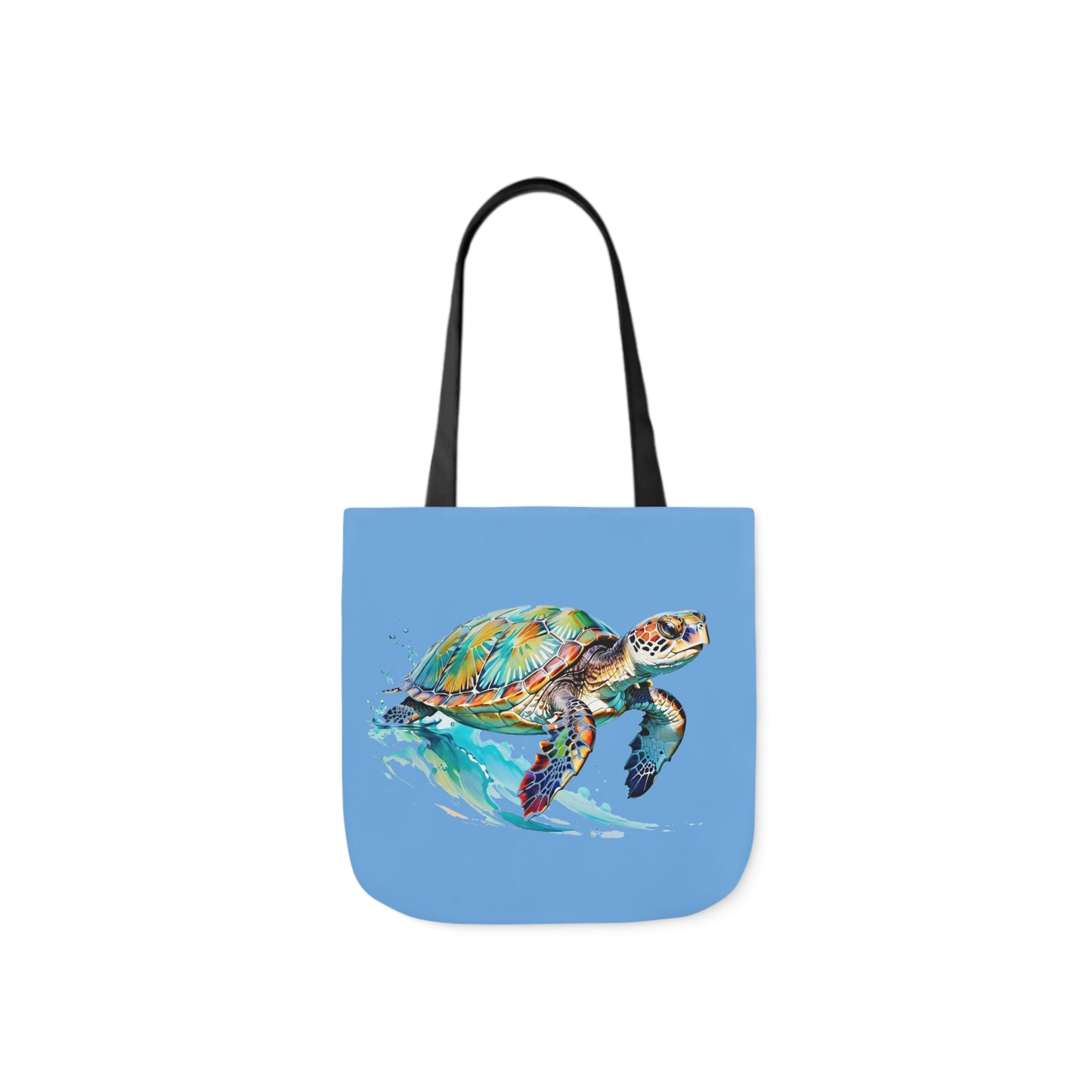 Turtle - Canvas Tote Bag, 5-Color Straps