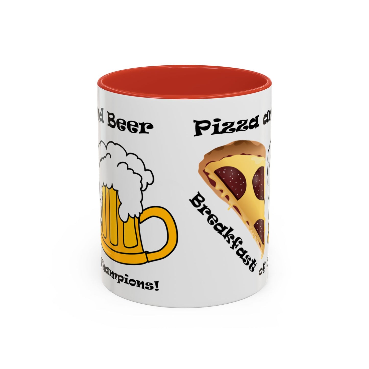 Pizza and Beer - Accent Coffee Mug (11, 15oz)