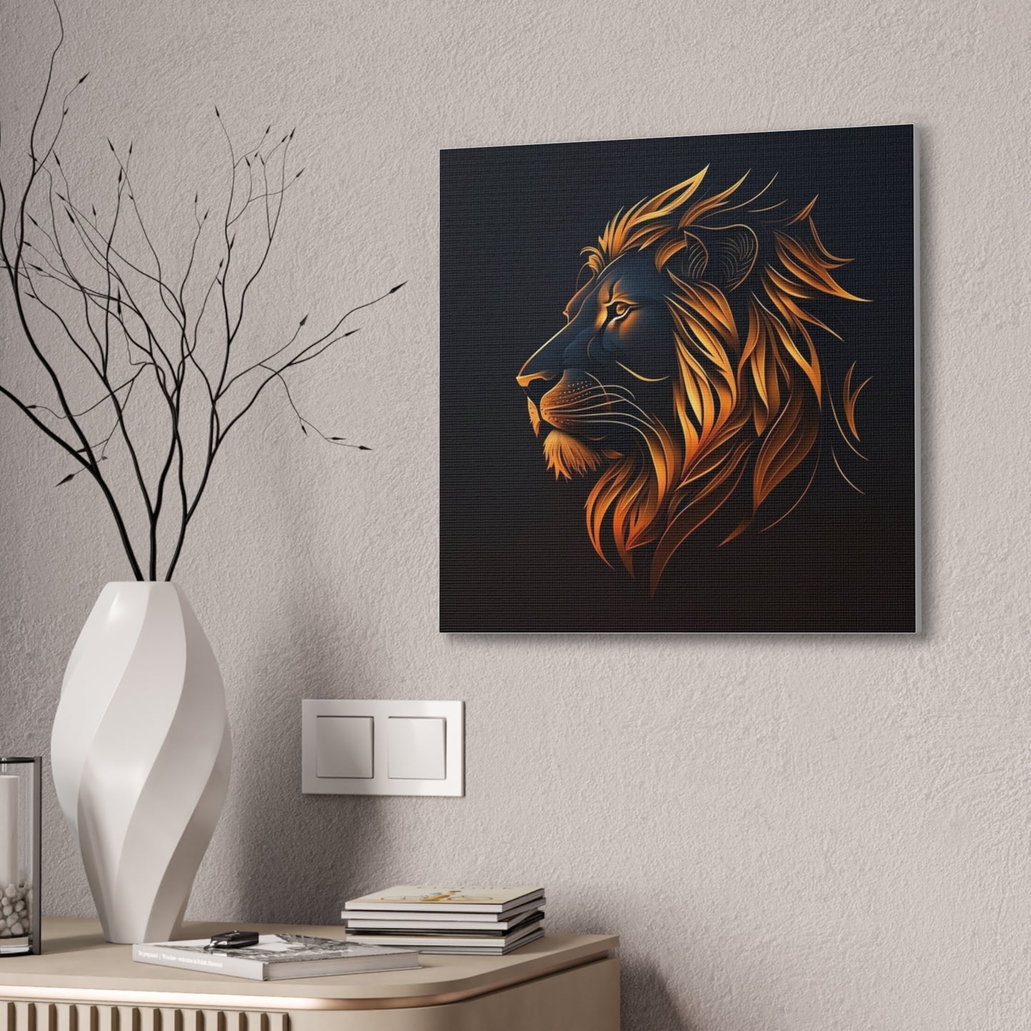 Lion - Canvas Stretched, 0.75"