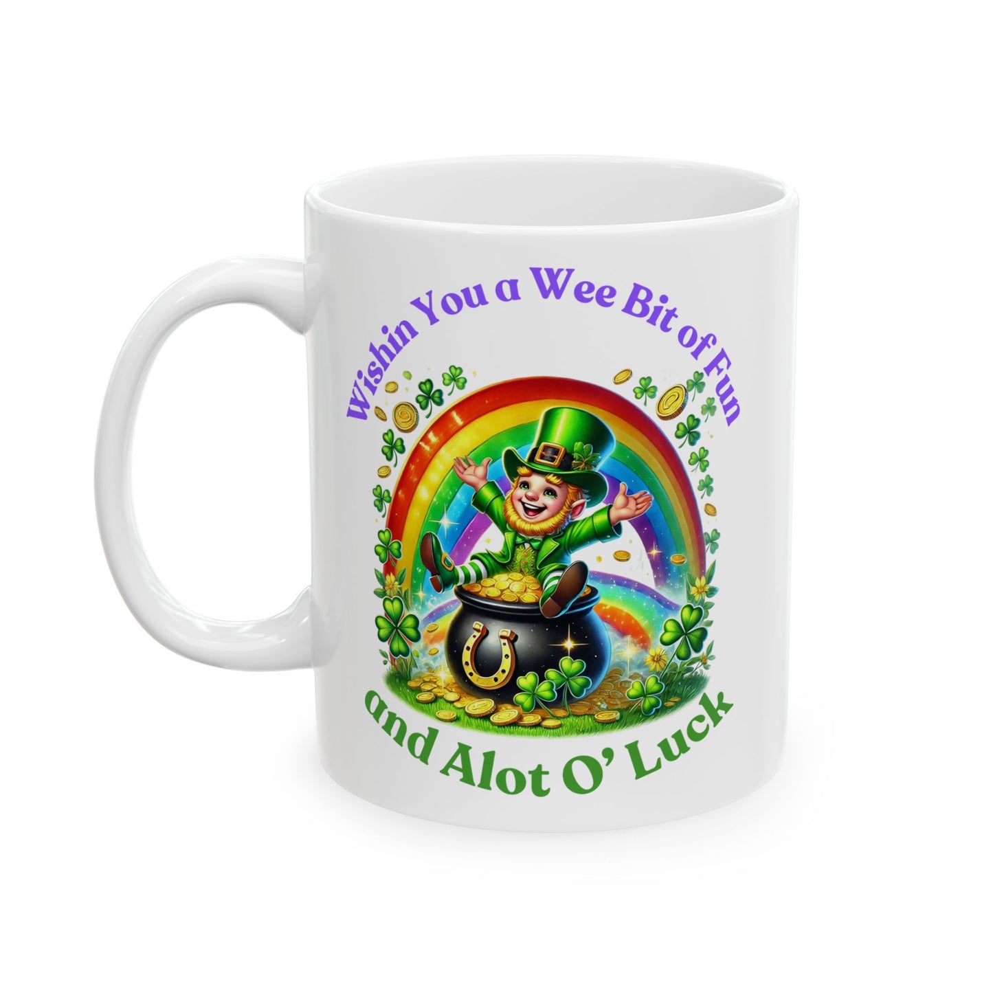 Wee Bit of Fun - Ceramic Mug, (11oz, 15oz) - St. Patrick's Day - Mugs and Tumblers