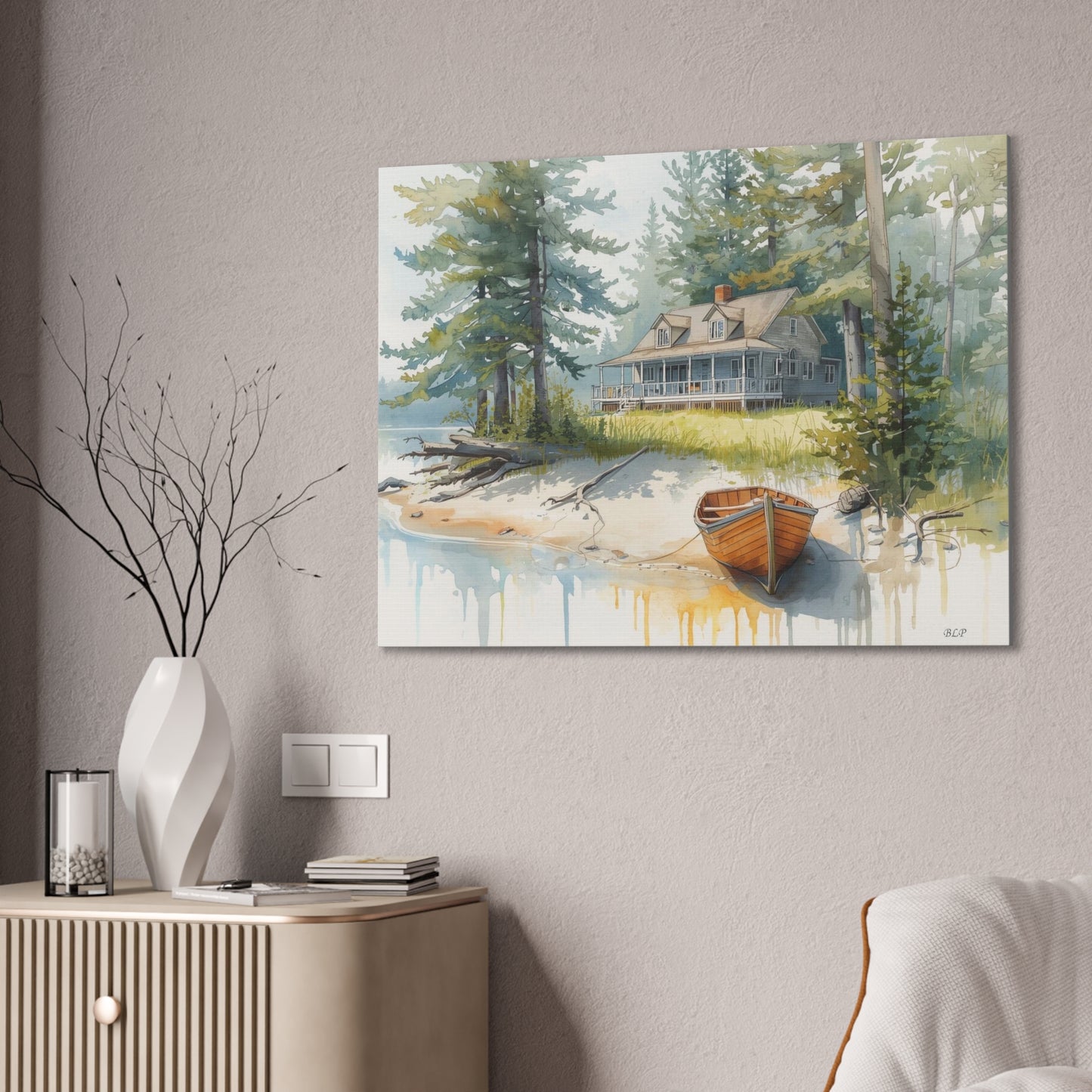 Cabin on the Lake - Canvas Stretched, 0.75" - 2026 Wall Art - Scenes