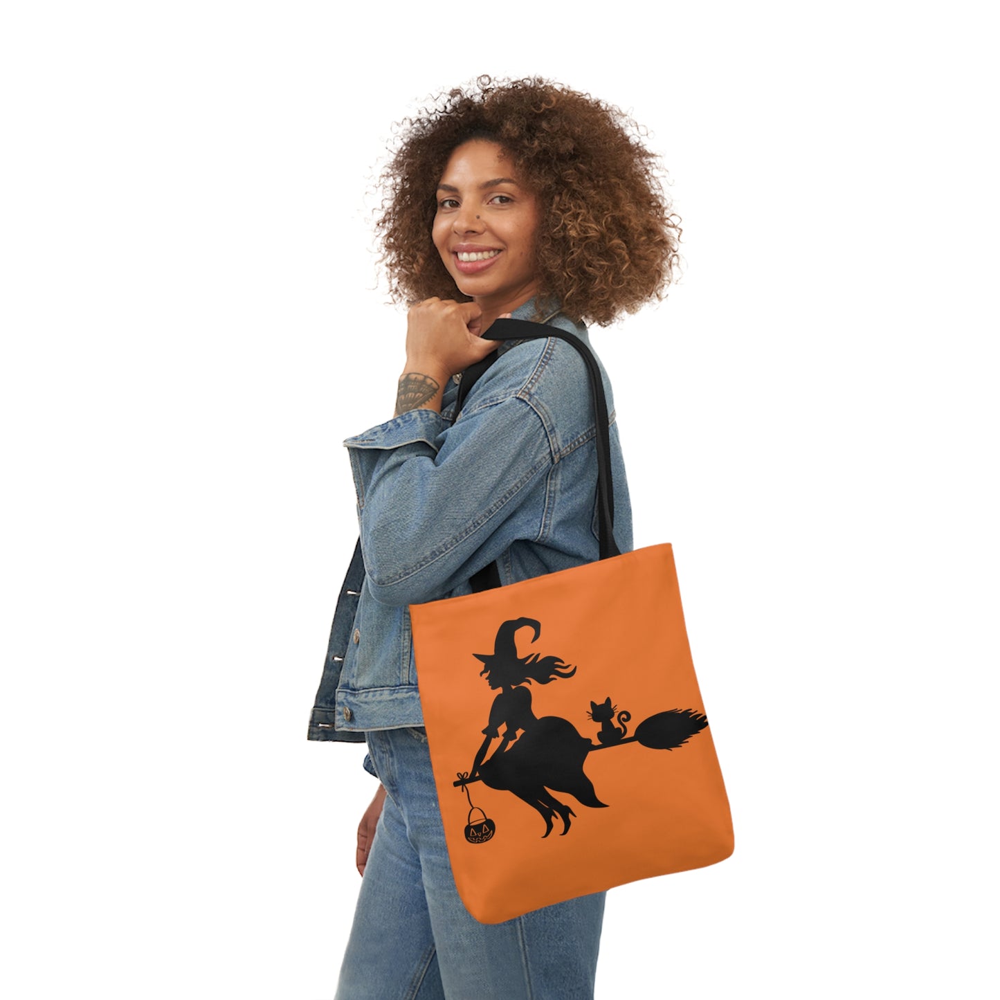 Witch - Canvas Tote Bag, 5-Color Straps - Halloween