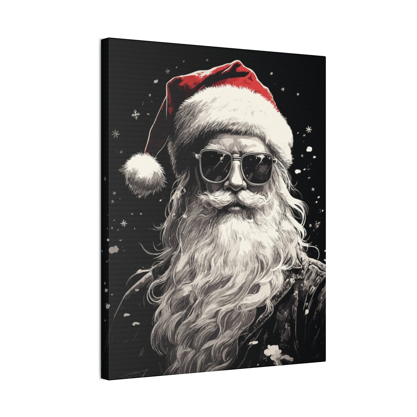 Hip Santa - Canvas Stretched, 0.75" - Christmas