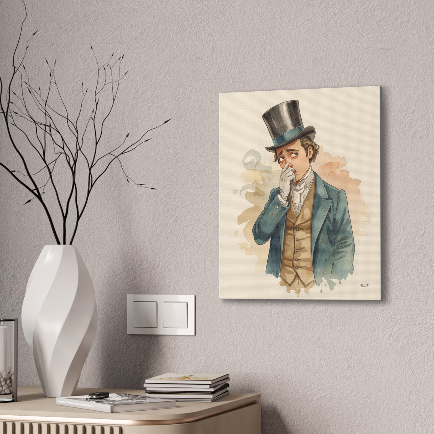 Victorian Man - Canvas Stretched, 0.75" - 2026 Wall Art - Bathroom Humor