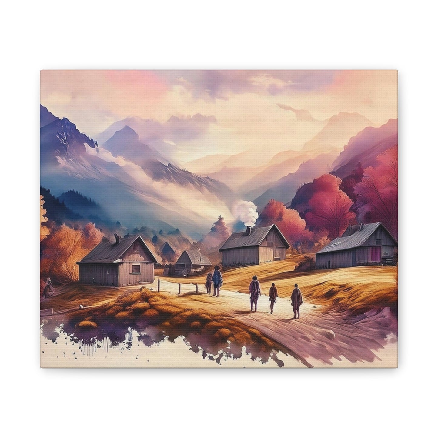 Village - Canvas Stretched, 0.75"