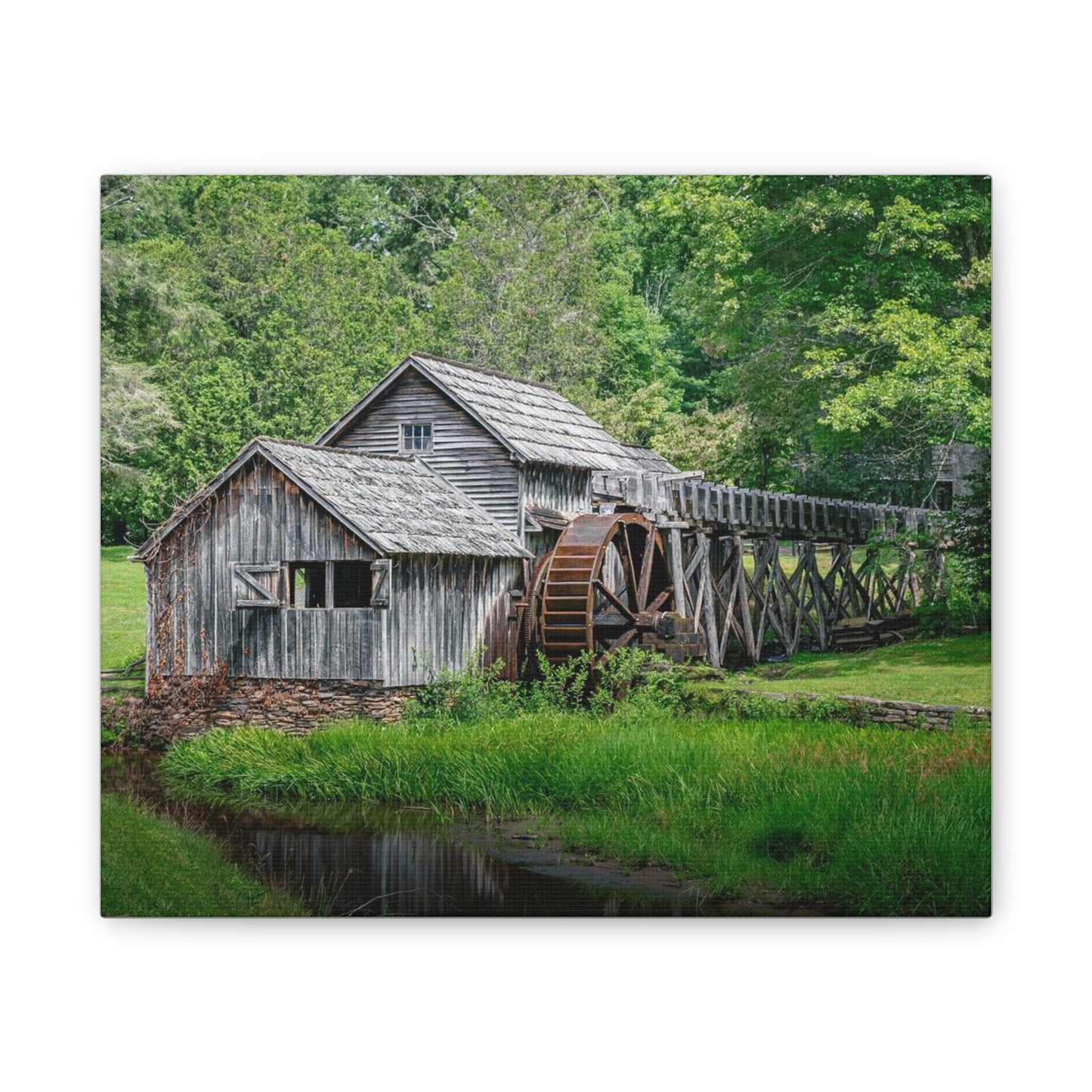 Water Wheel - Canvas Stretched, 0.75"