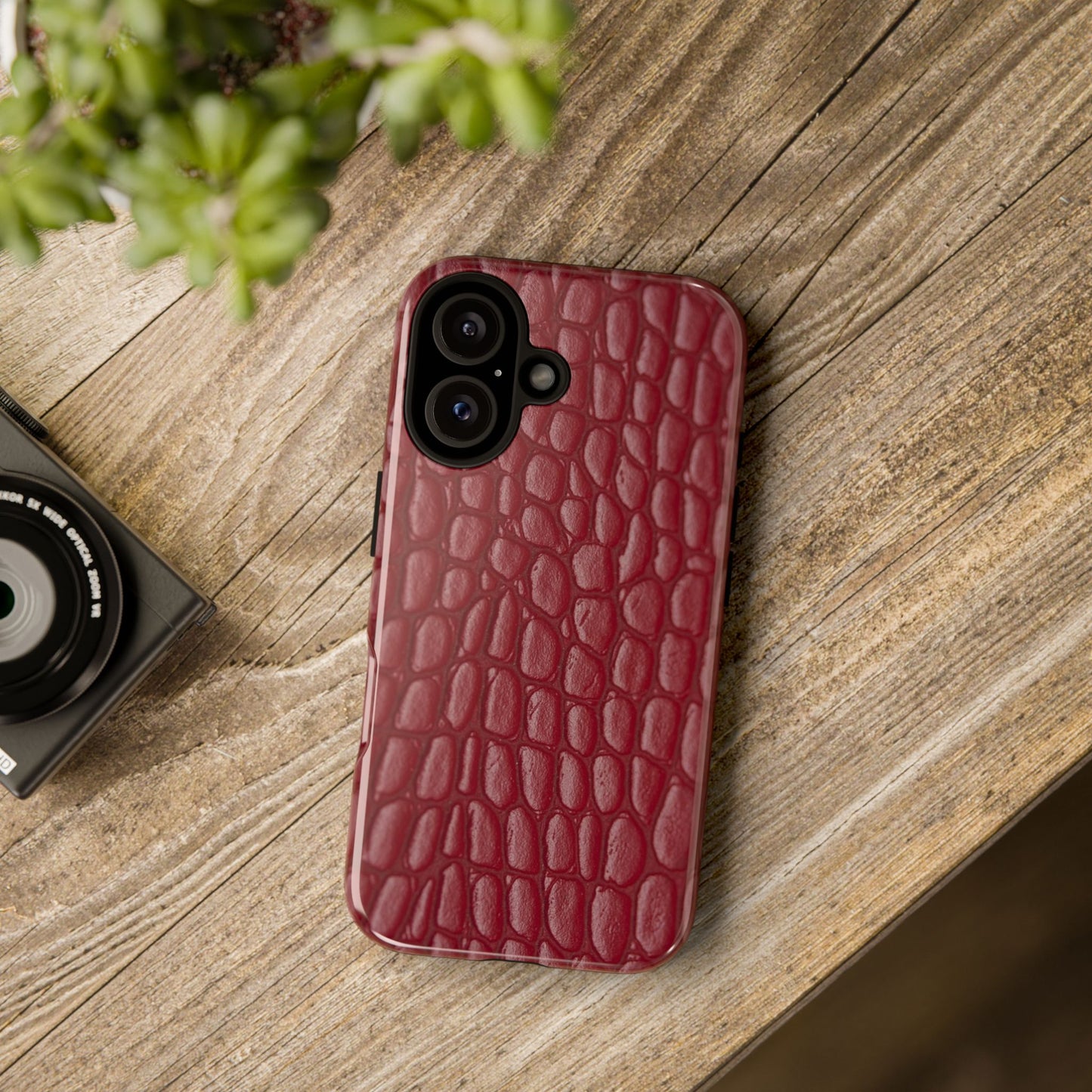 Red Leather - Tough Cases - Whimsical Phone Cases