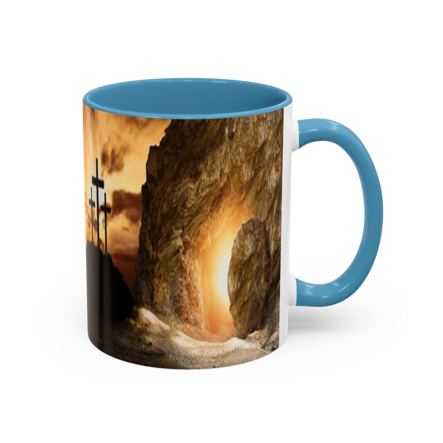 He is Risen -Accent Coffee Mug (11, 15oz) - Easter - Mother's Day - Father's Day