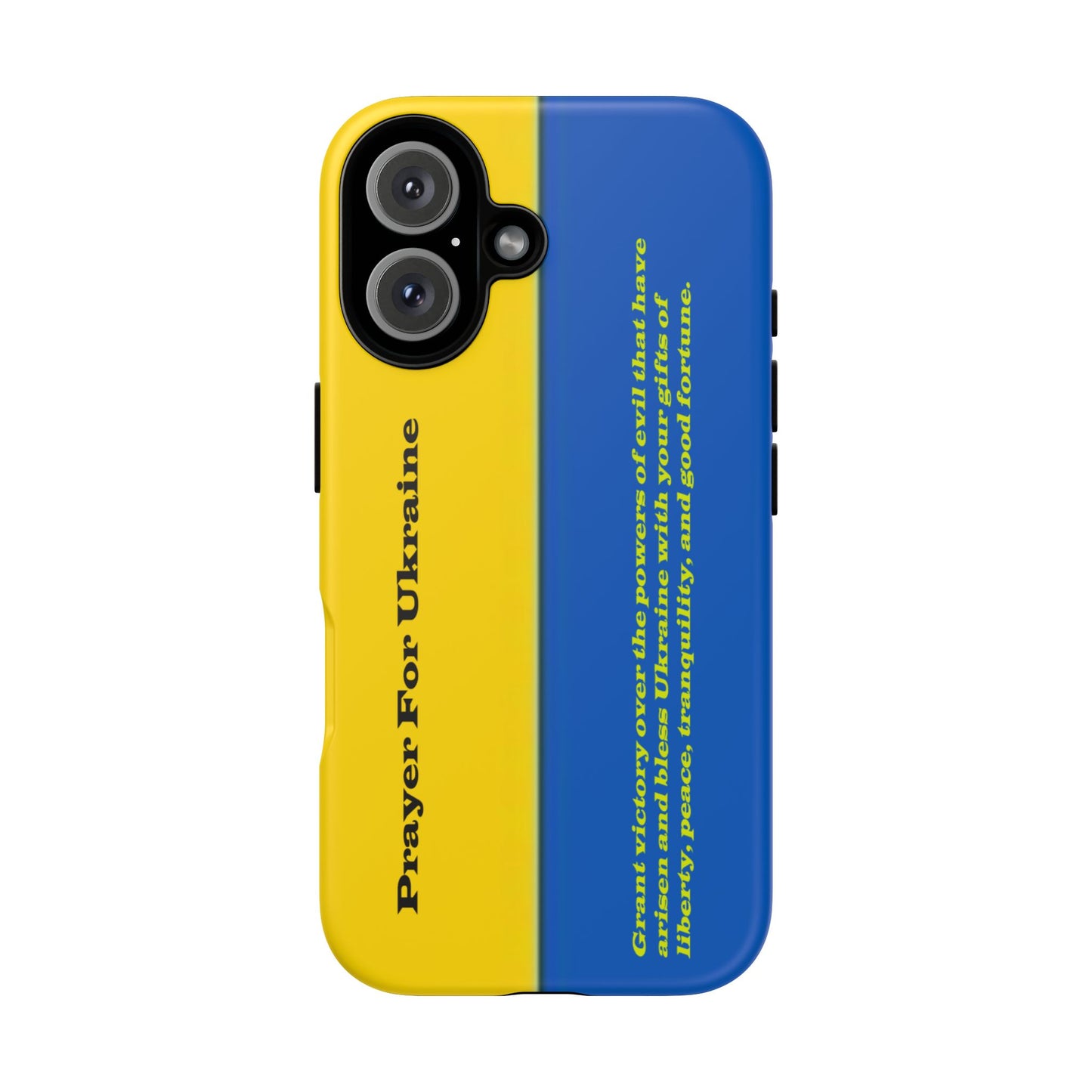 Flag of Ukraine with Prayer - Flag Phone Cases