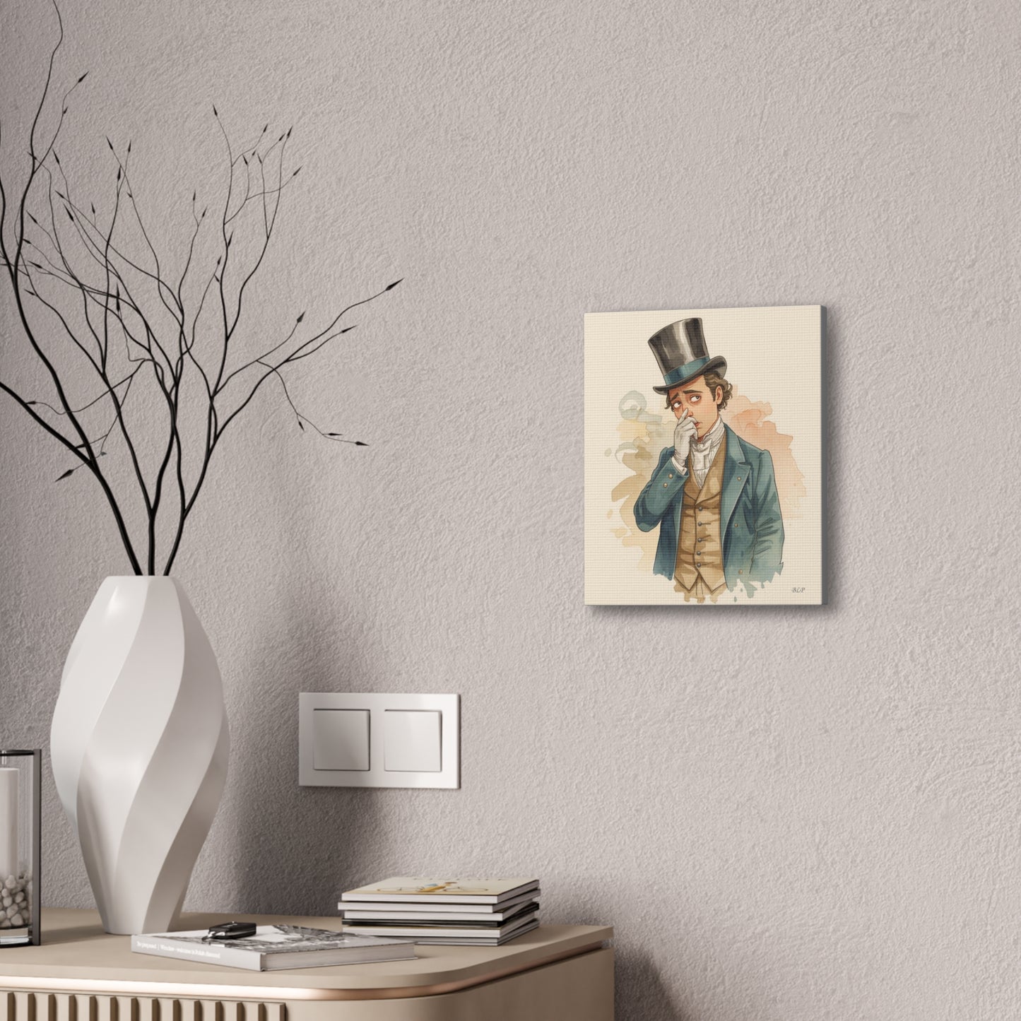 Victorian Man - Canvas Stretched, 0.75" - 2026 Wall Art - Bathroom Humor