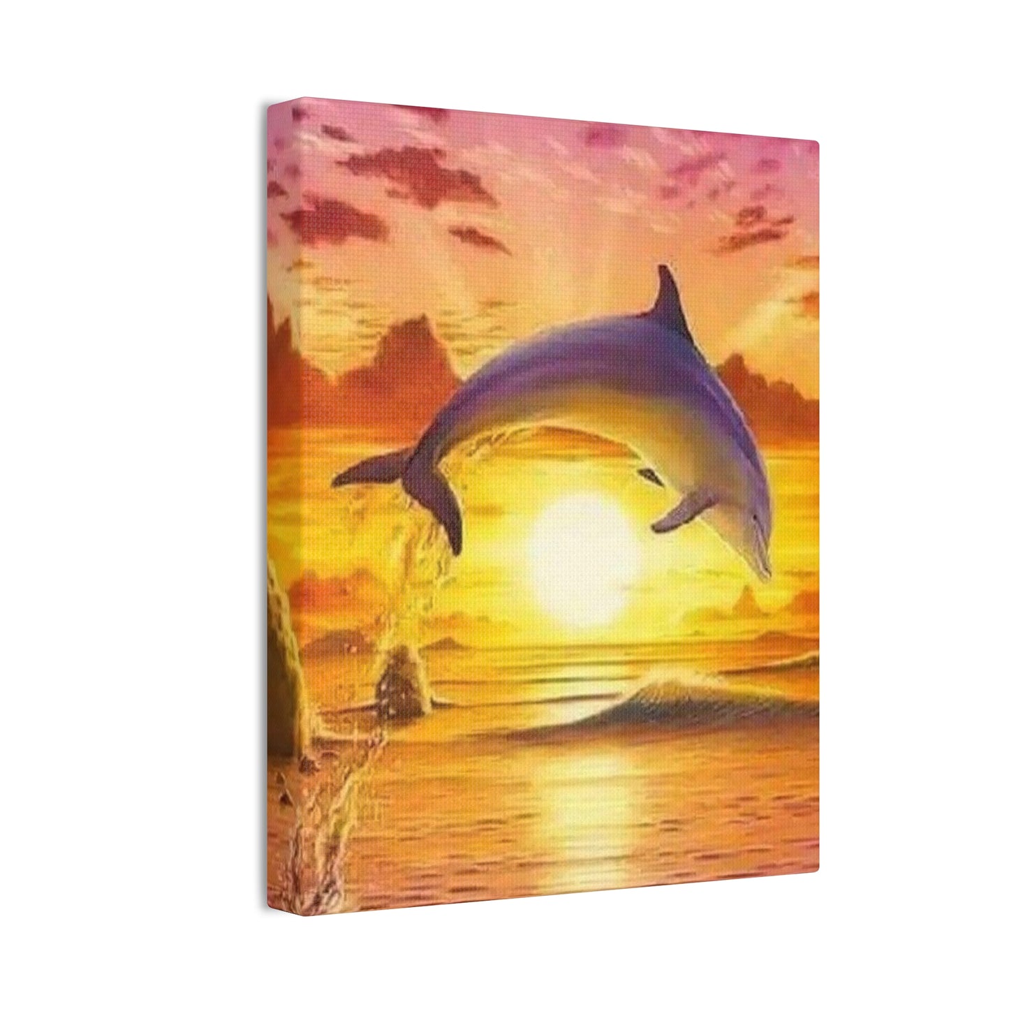 Dolphin - Canvas Stretched, 0.75"